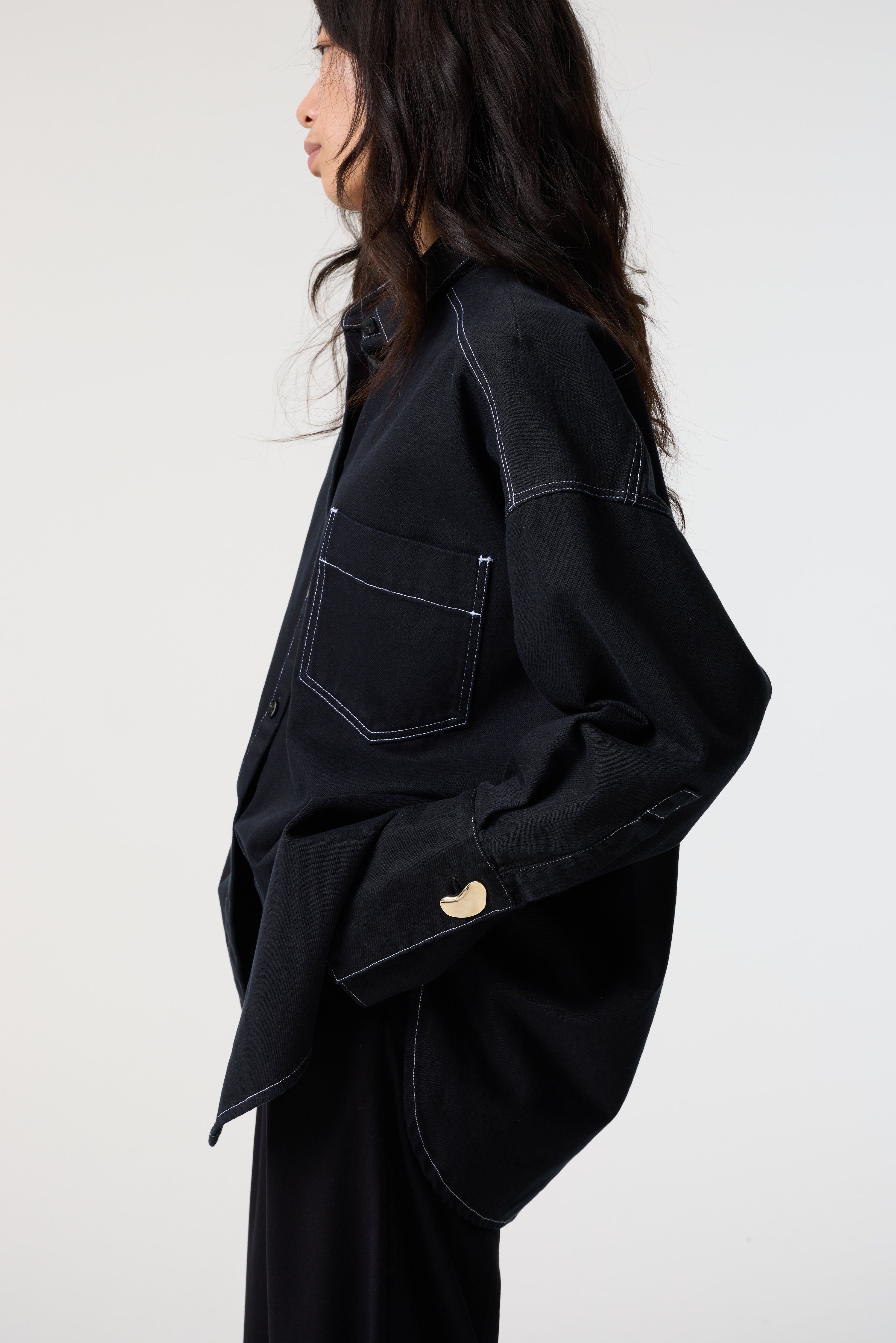 FENELLA BLACK DENIM SHIRT