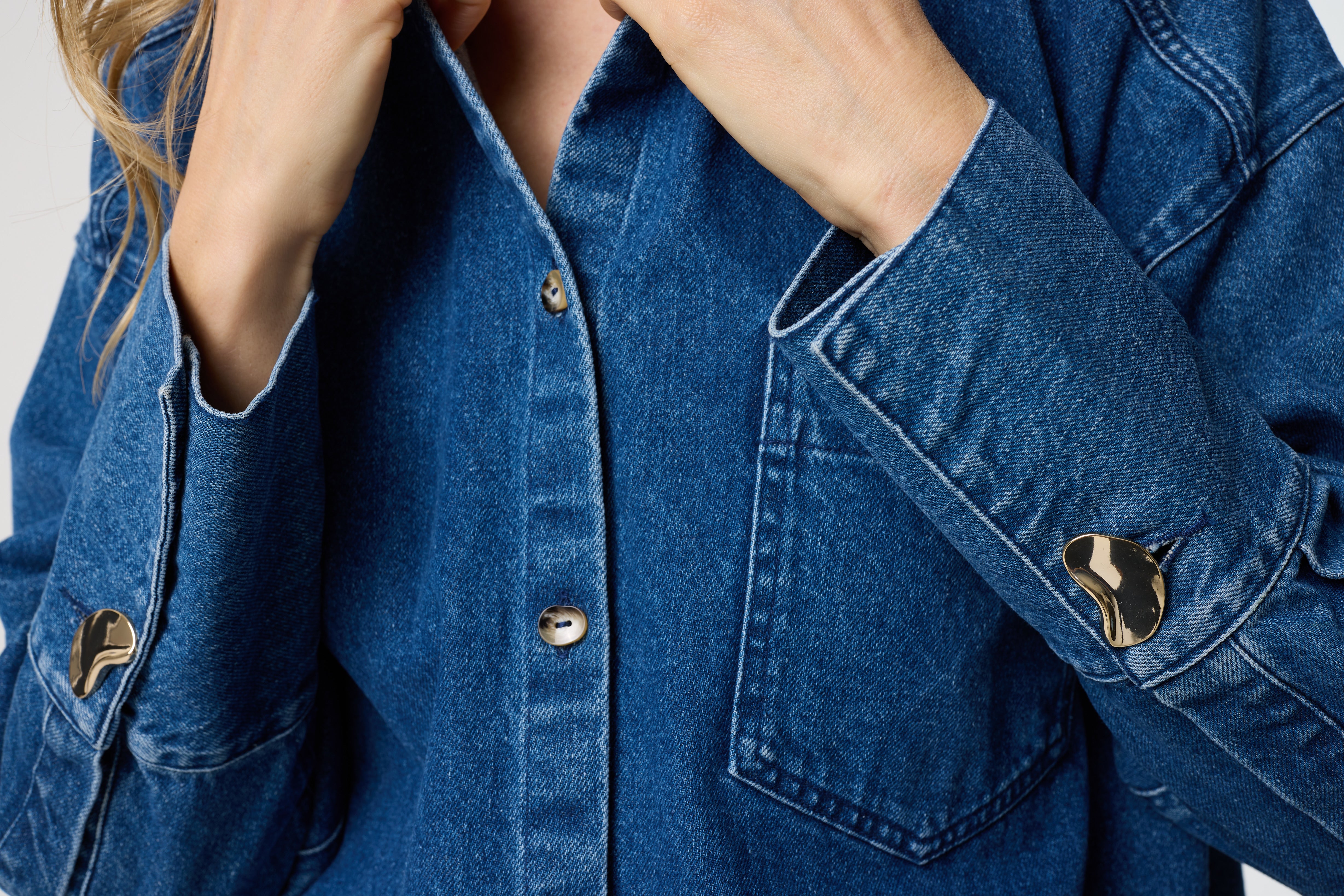 Fenella Oversized Denim Shirt | 100% Recycled Cotton | AKYN