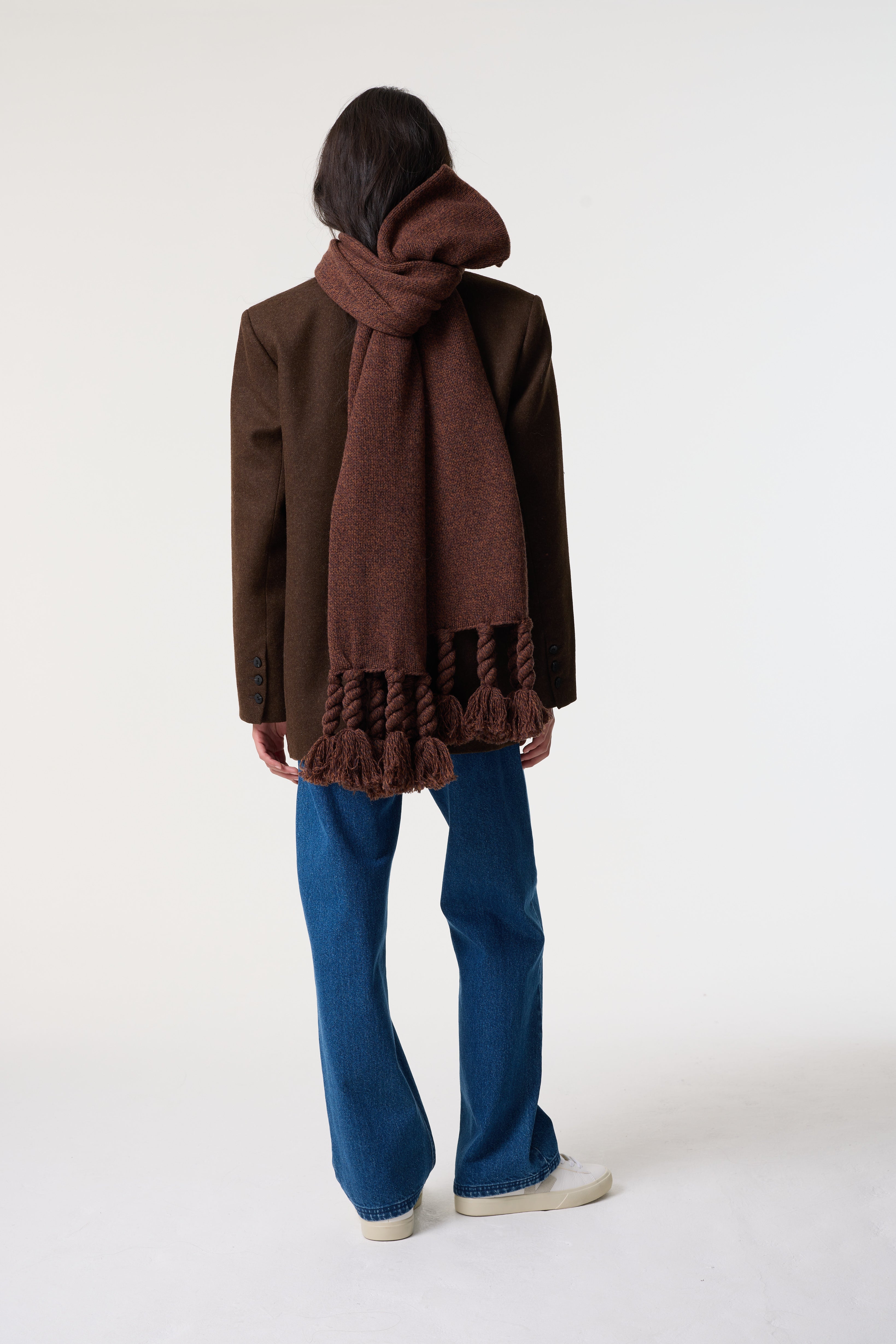 BROWN MARL SCARF