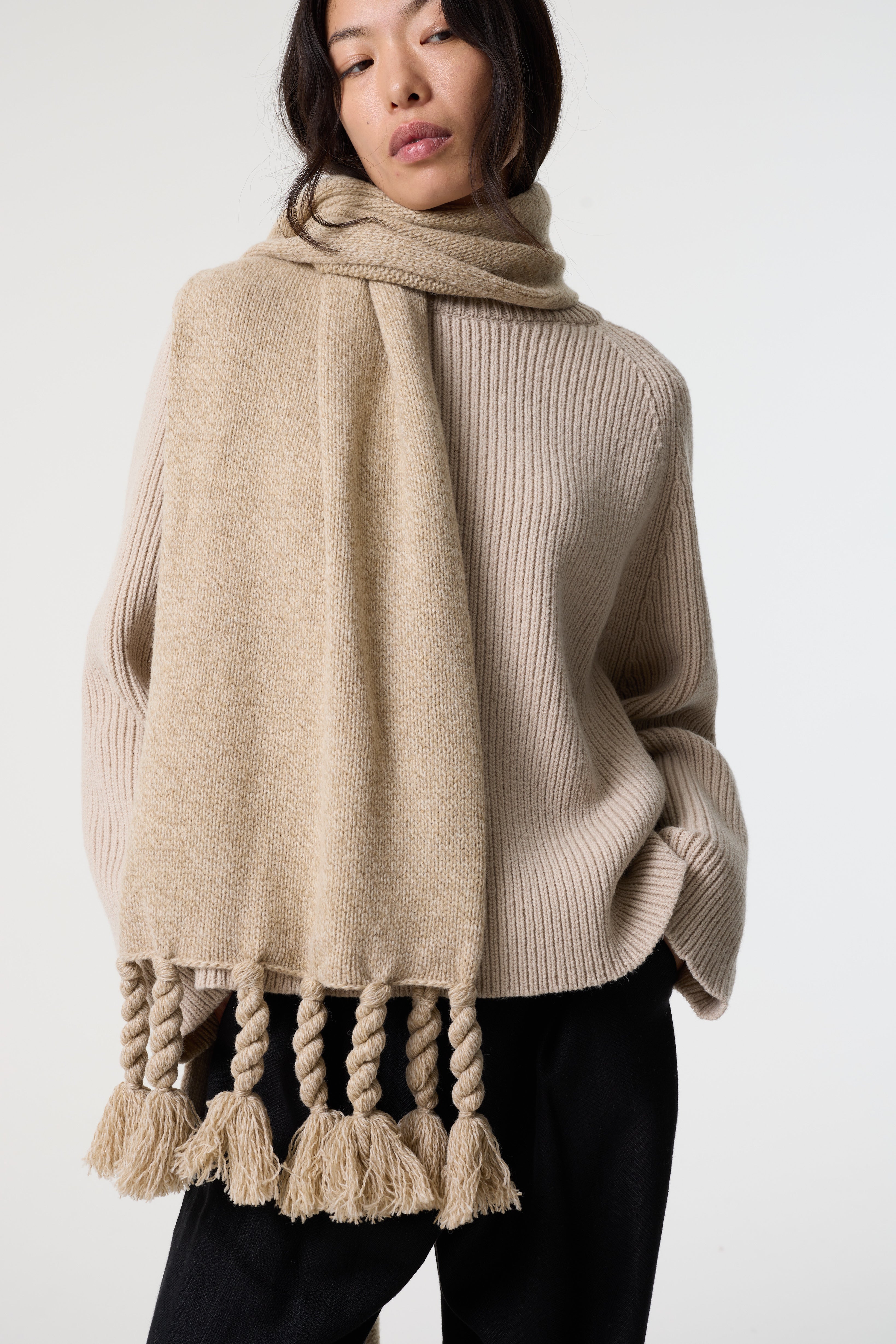 OATMEAL MARL SCARF