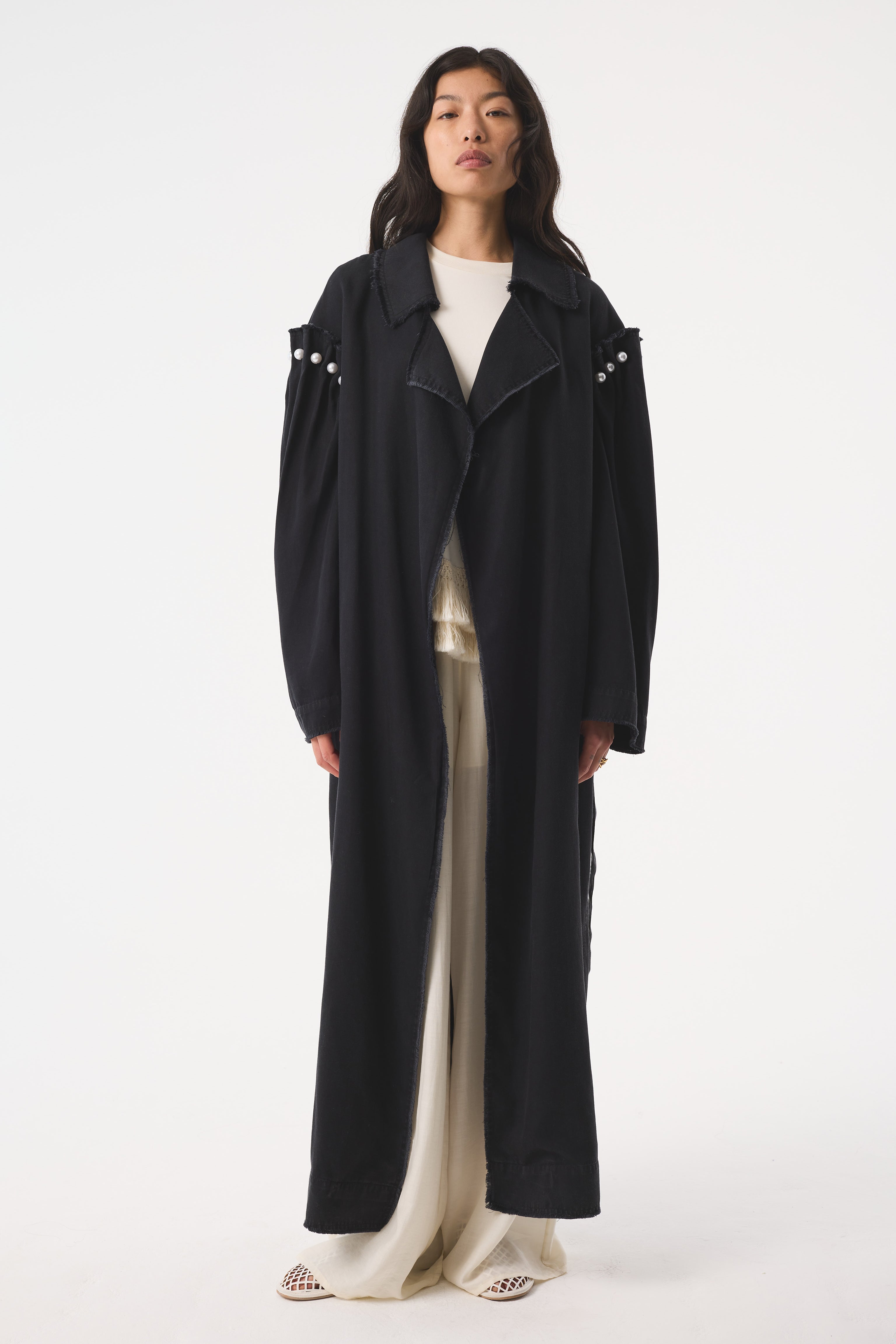 ROCIA WASHED BLACK COAT