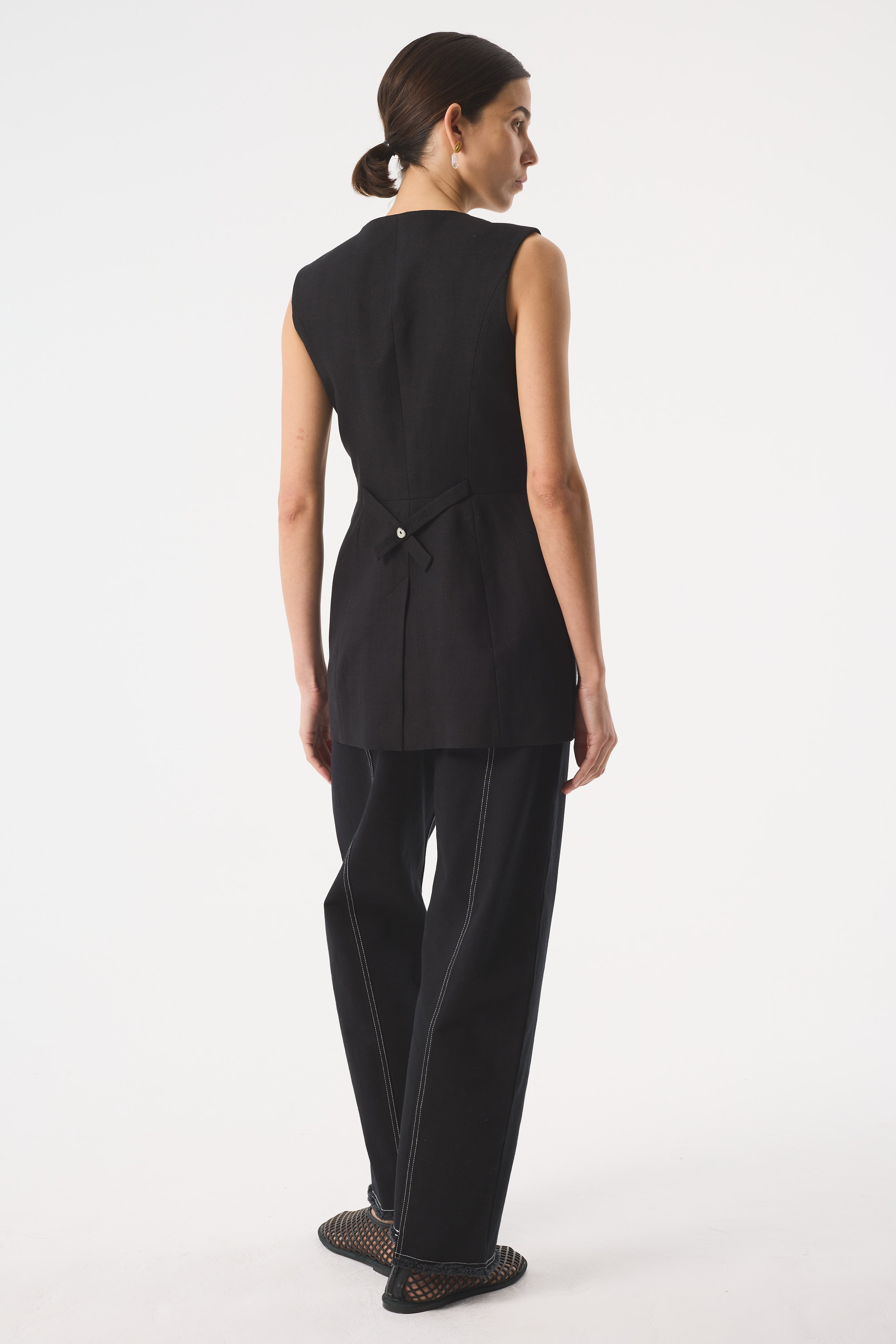 LEIA BLACK WAISTCOAT