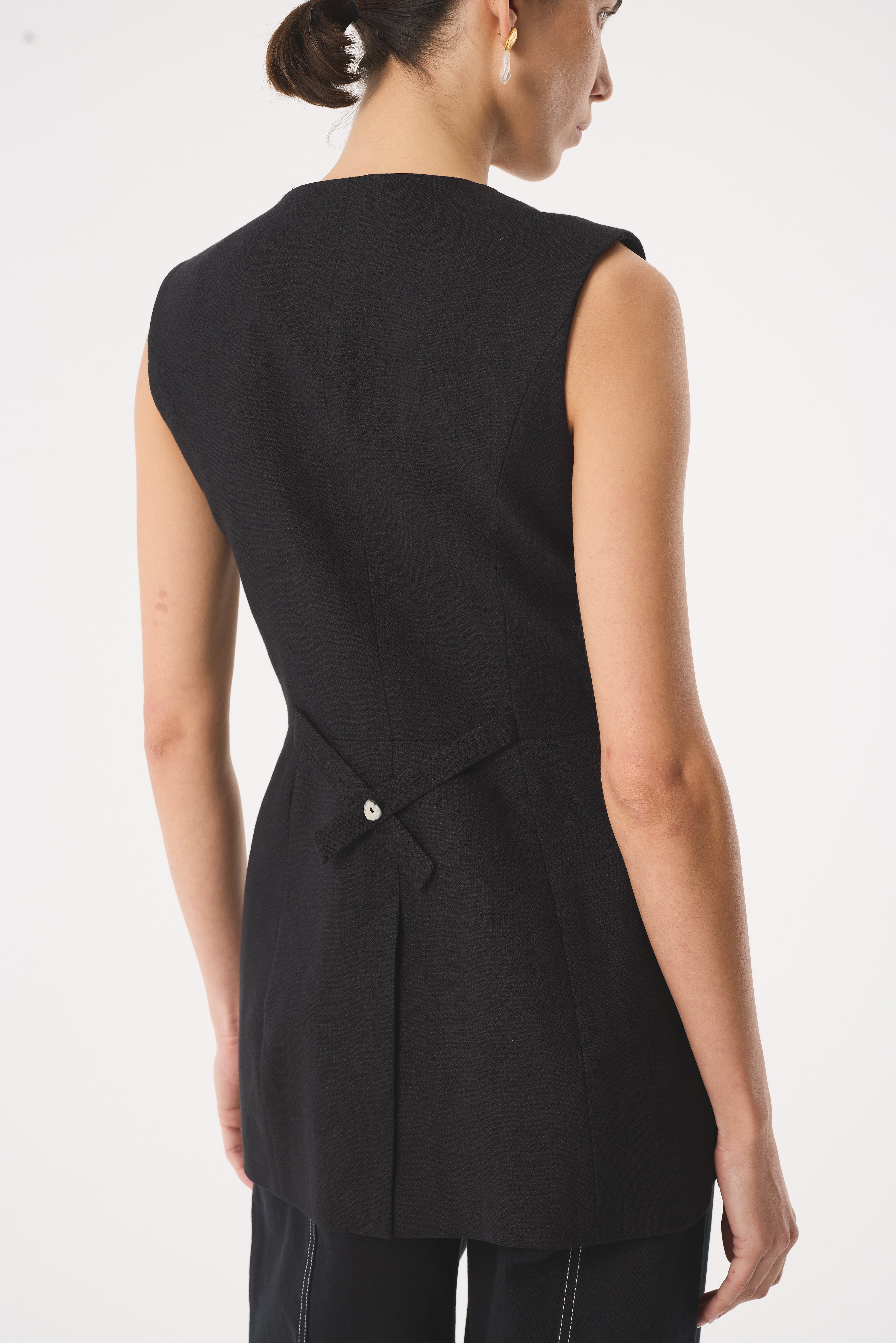 LEIA BLACK WAISTCOAT