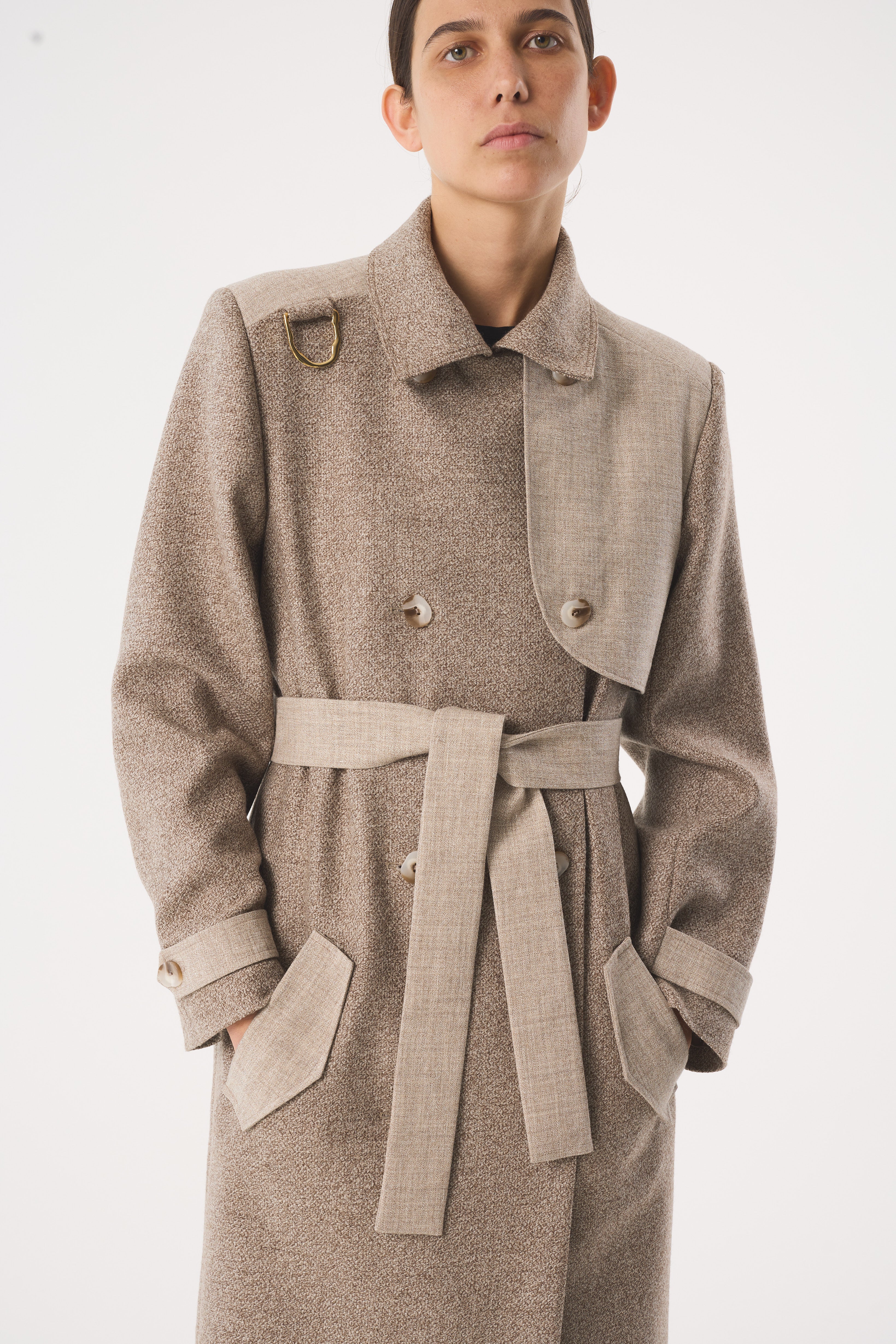 ジャケット・アウター anuans wool trench coat ジャケット・アウター anuans wool trench coat anuans Wool Trench