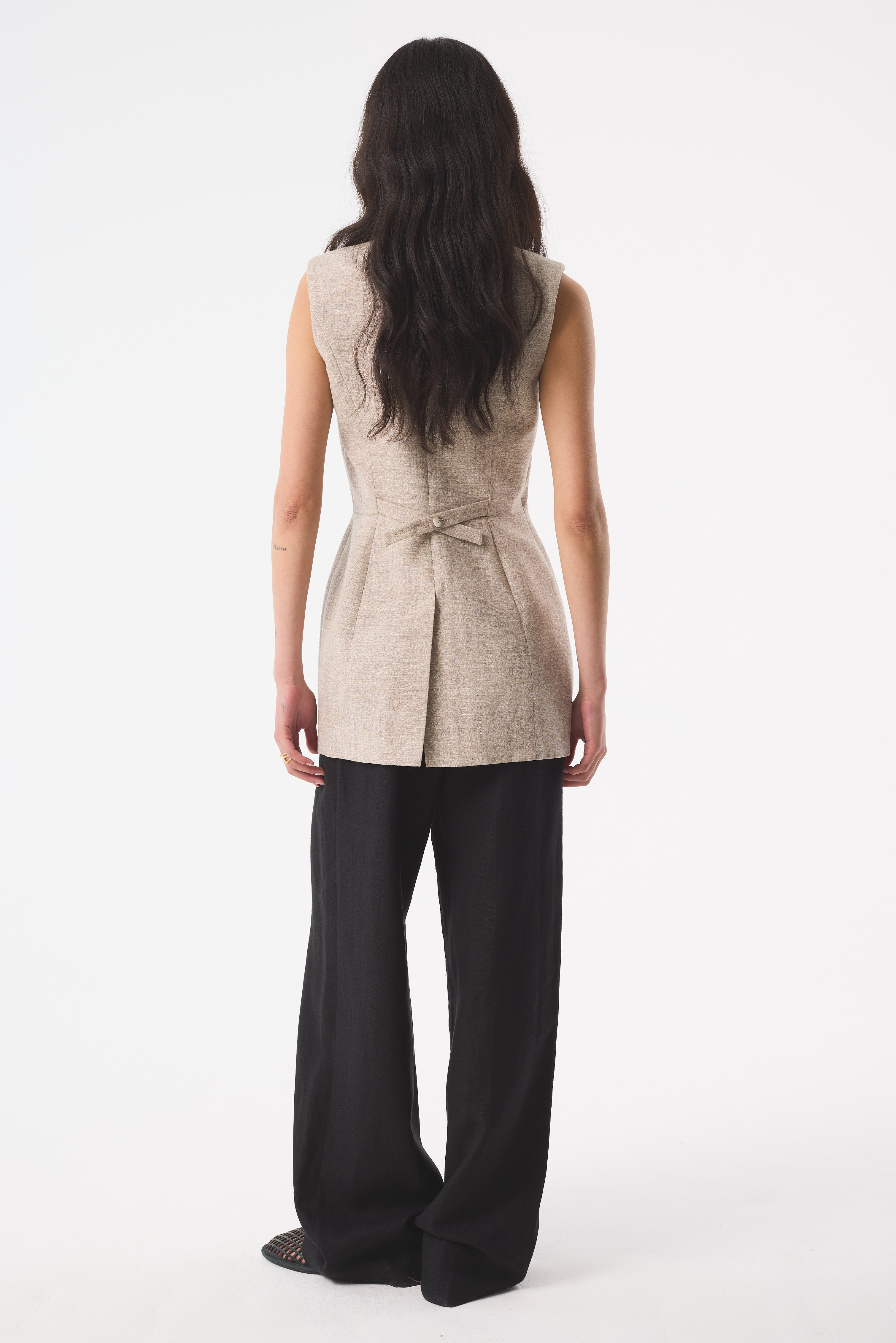 LEIA GREY UNDYED WAISTCOAT