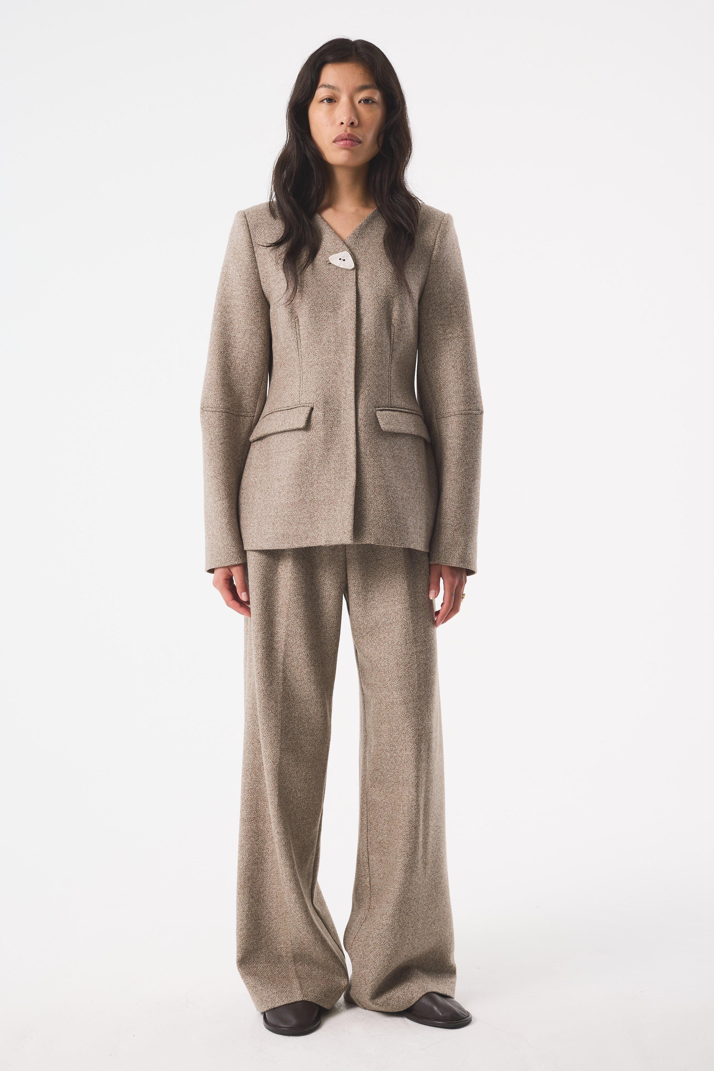 ELSIE UNDYED BROWN JACKET