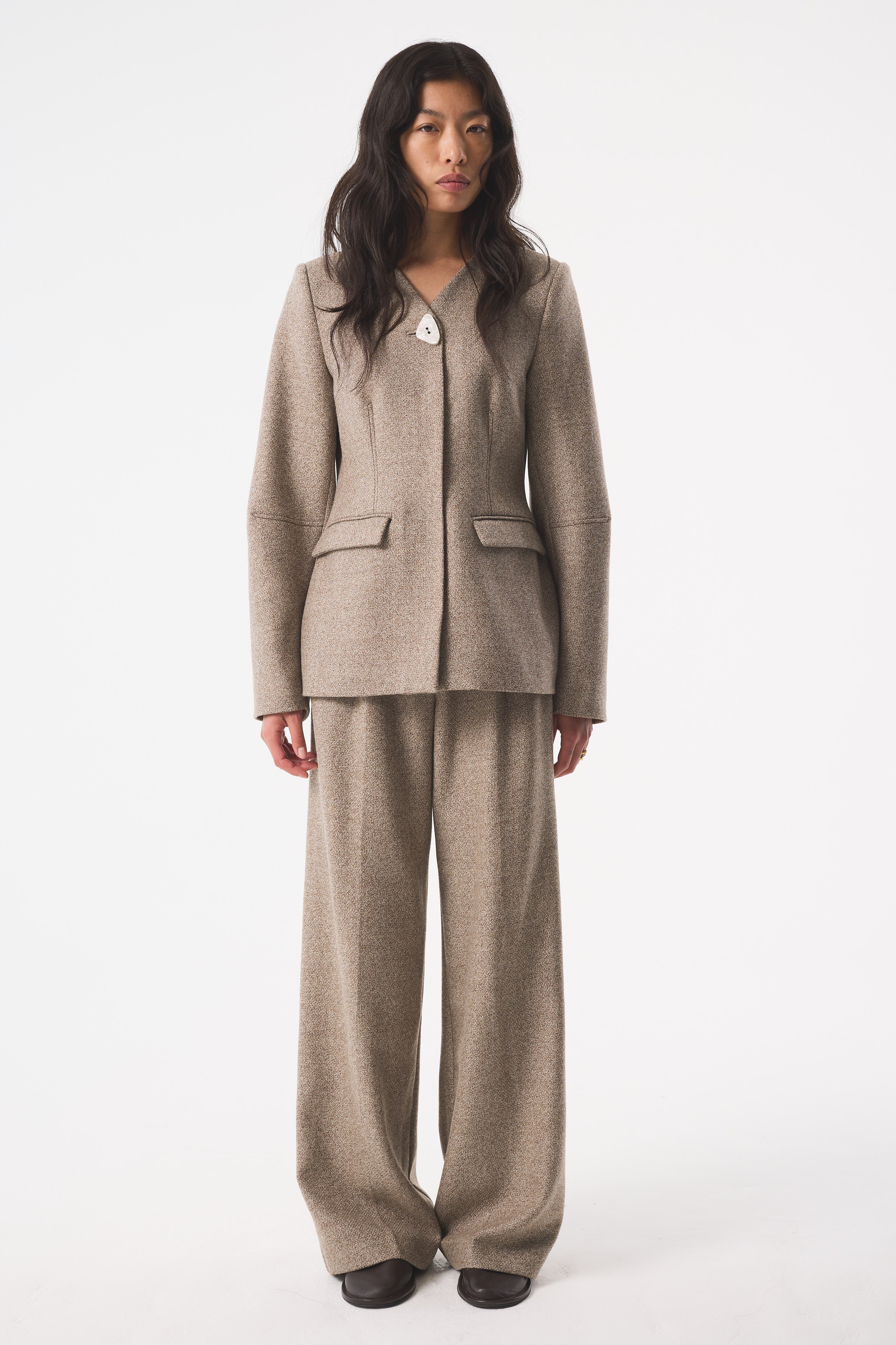 PERLA BROWN UNDYED TROUSERS