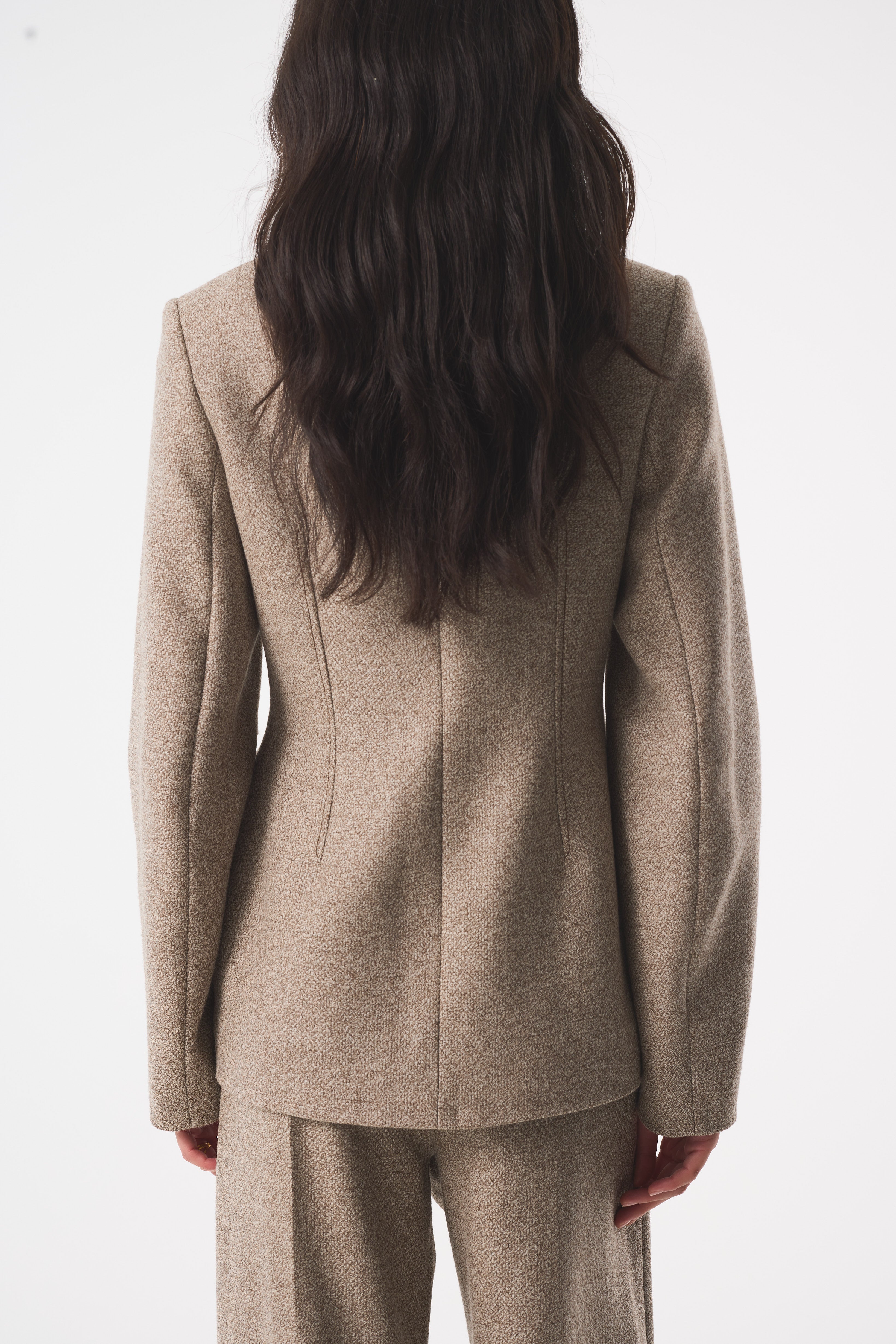 ELSIE UNDYED BROWN JACKET