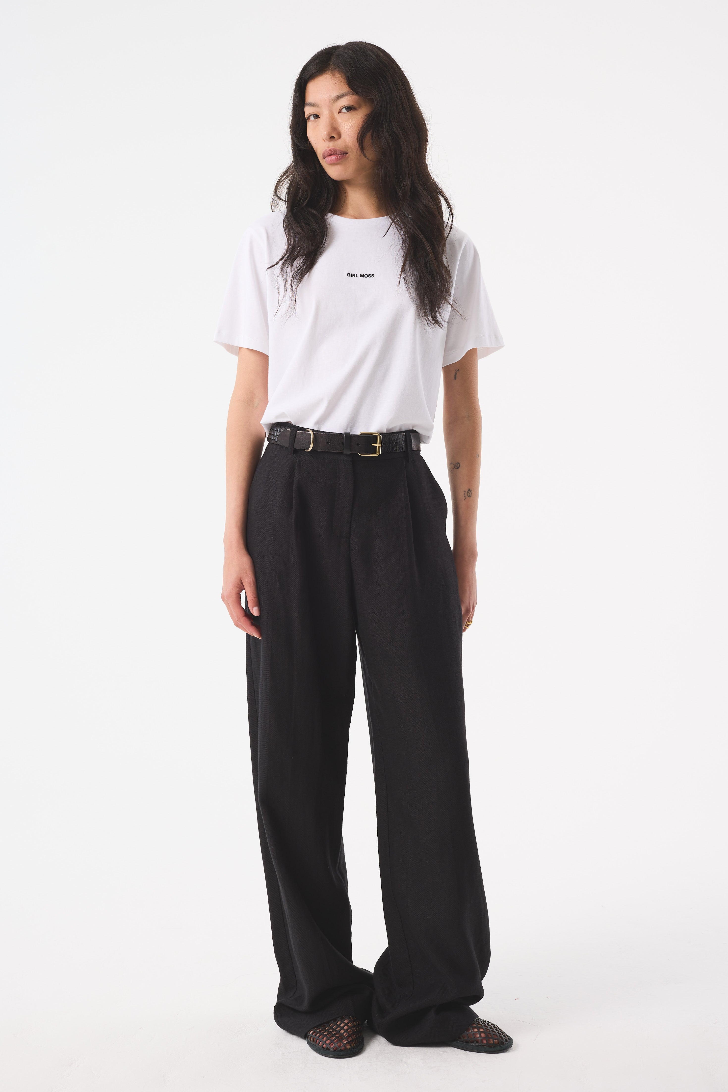 ADRIA 'GIRL MOSS' WHITE T-SHIRT