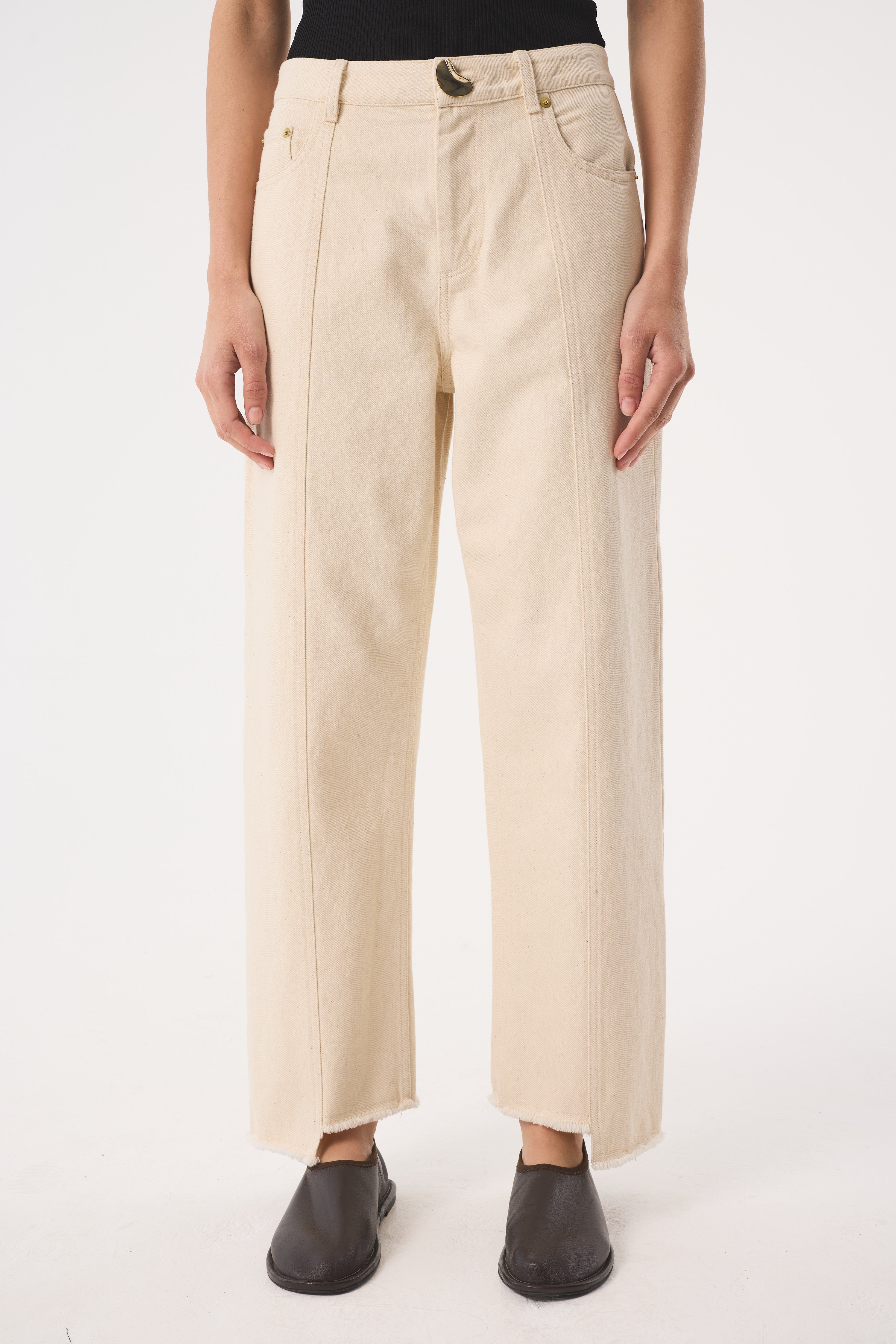 Sol Straight Ecru Jeans | 100% Undyed Organic Cotton Denim | AKYN