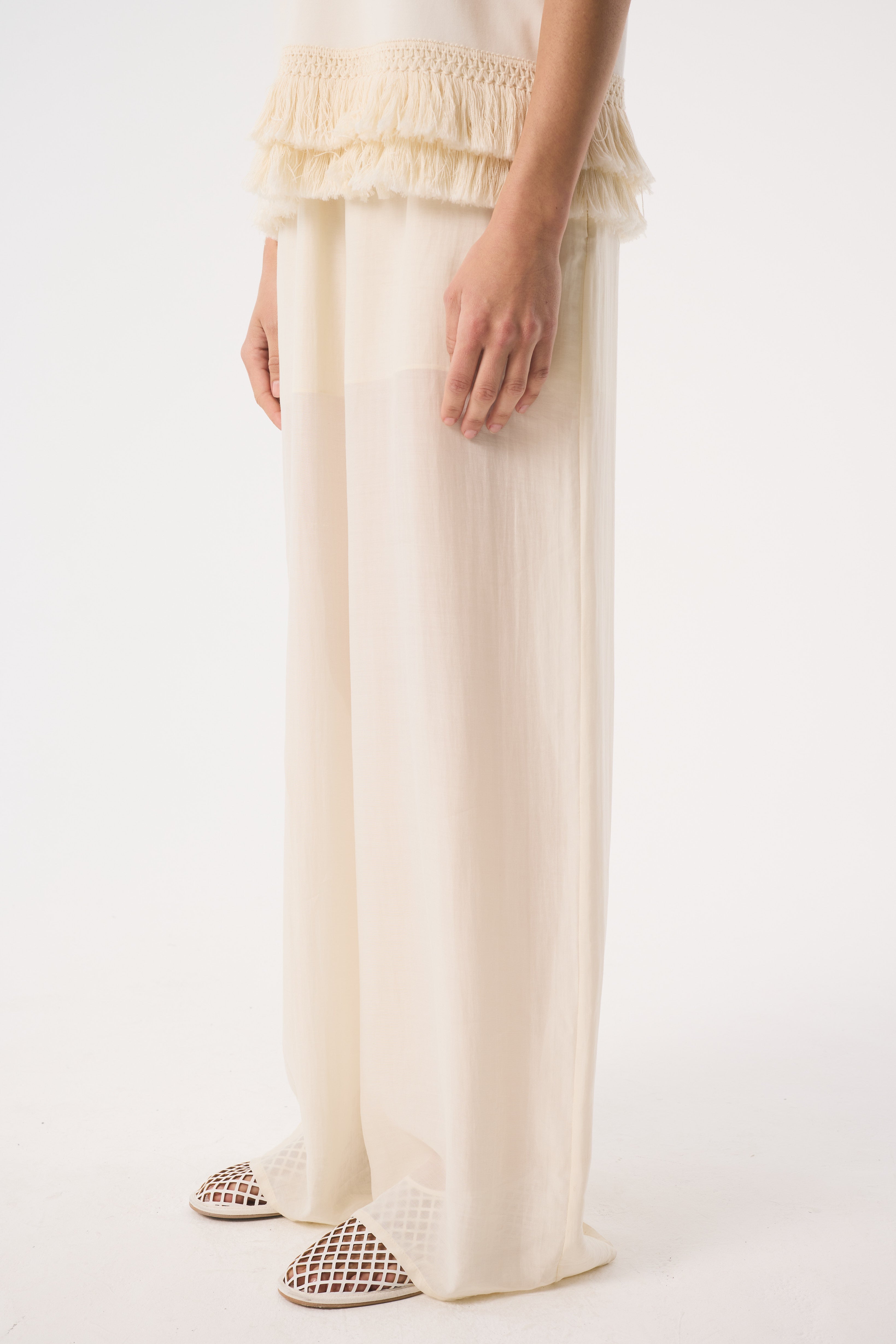 TEAGAN OFF WHITE TROUSERS