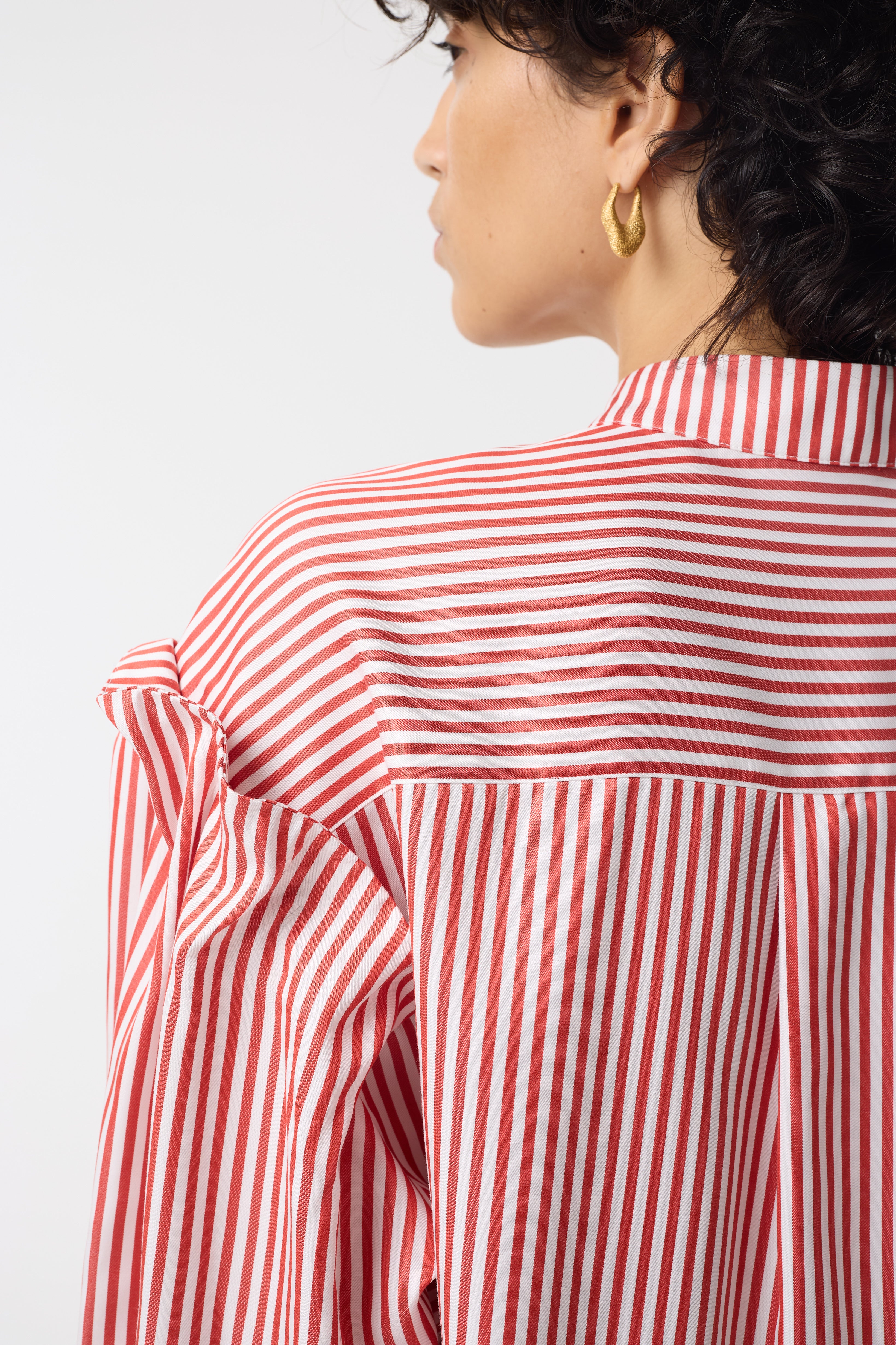 KAIA RED STRIPE SHIRT