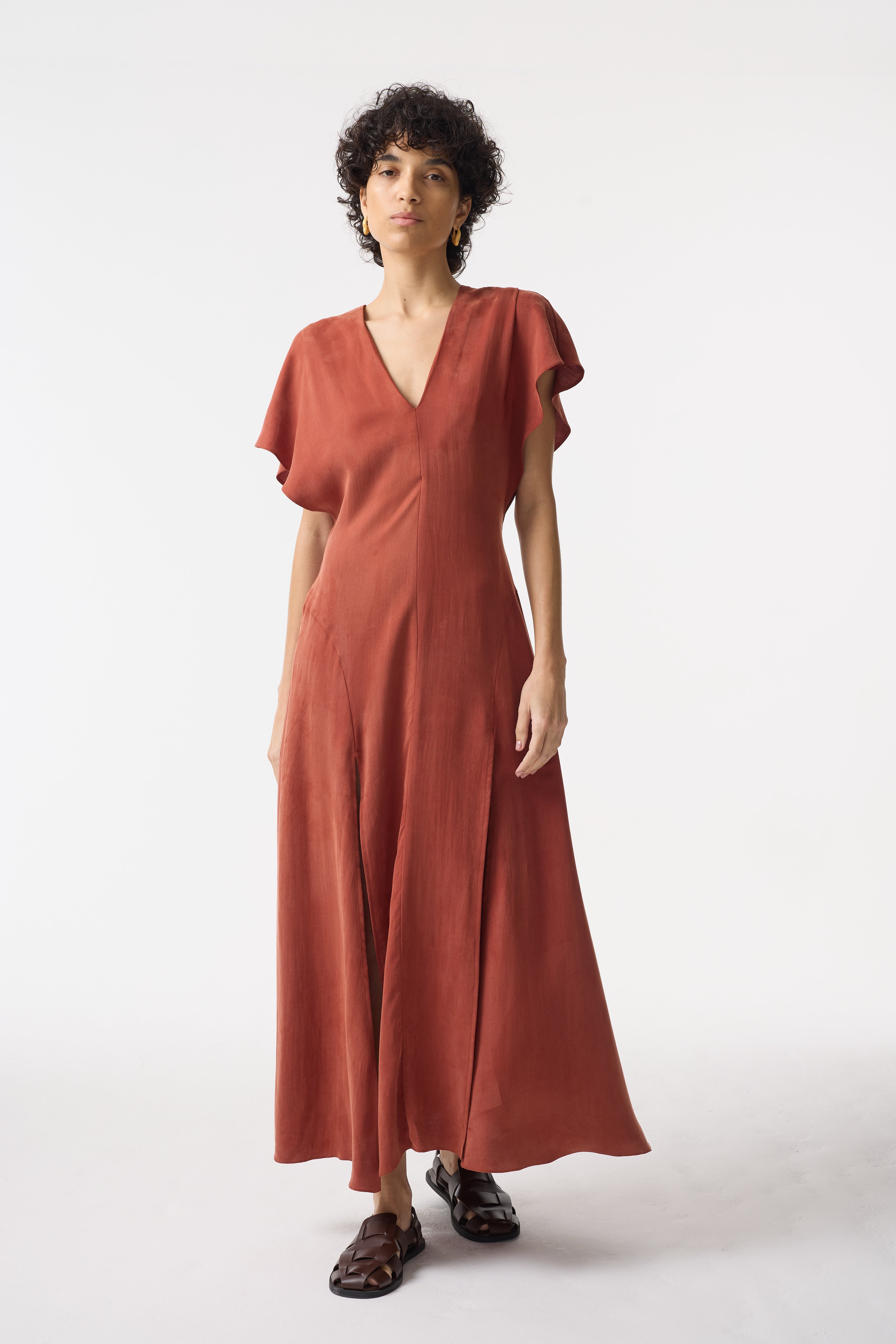 HOLLIE TERRACOTTA DRESS