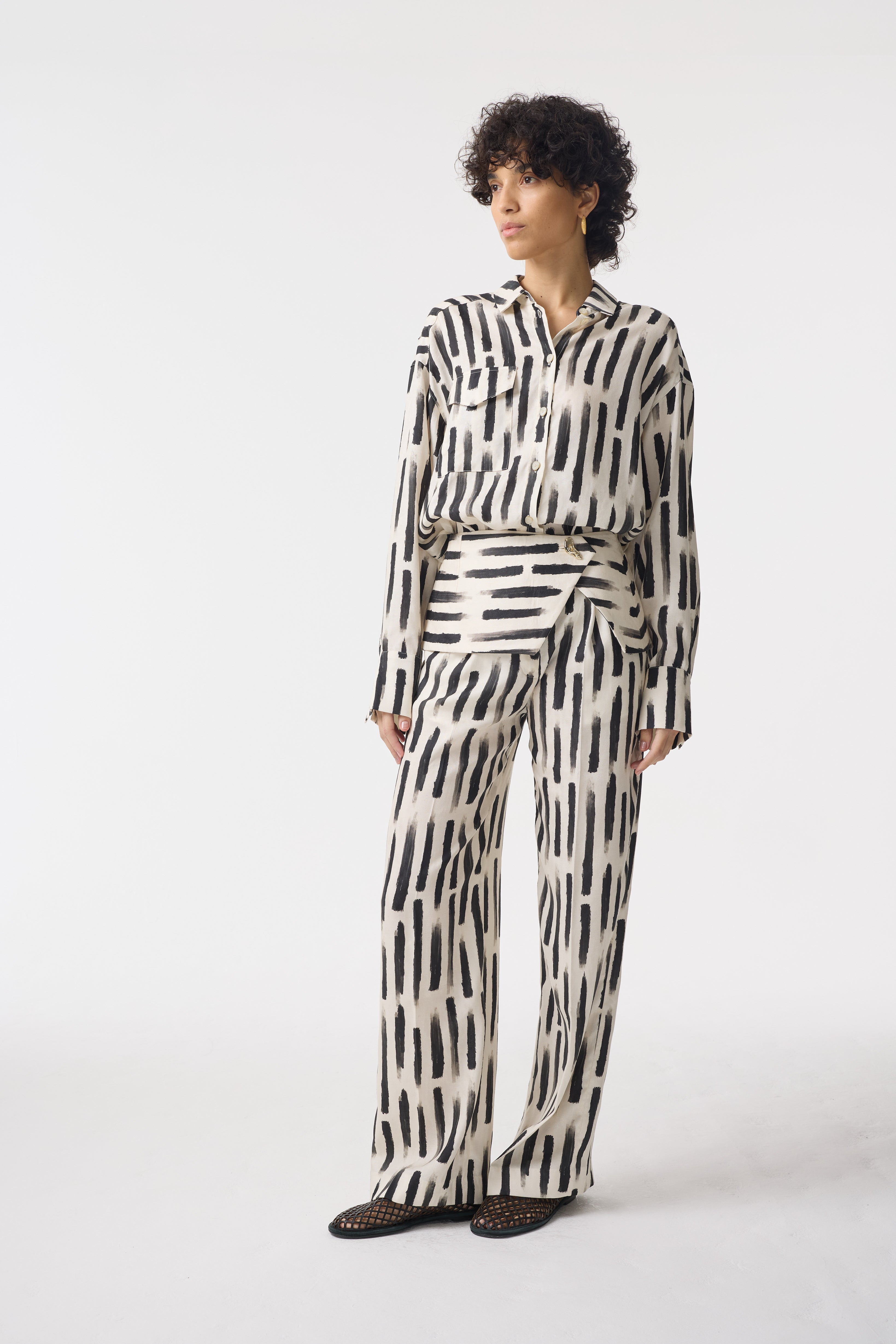 NELLIE BRUSH STROKE PRINT BELT