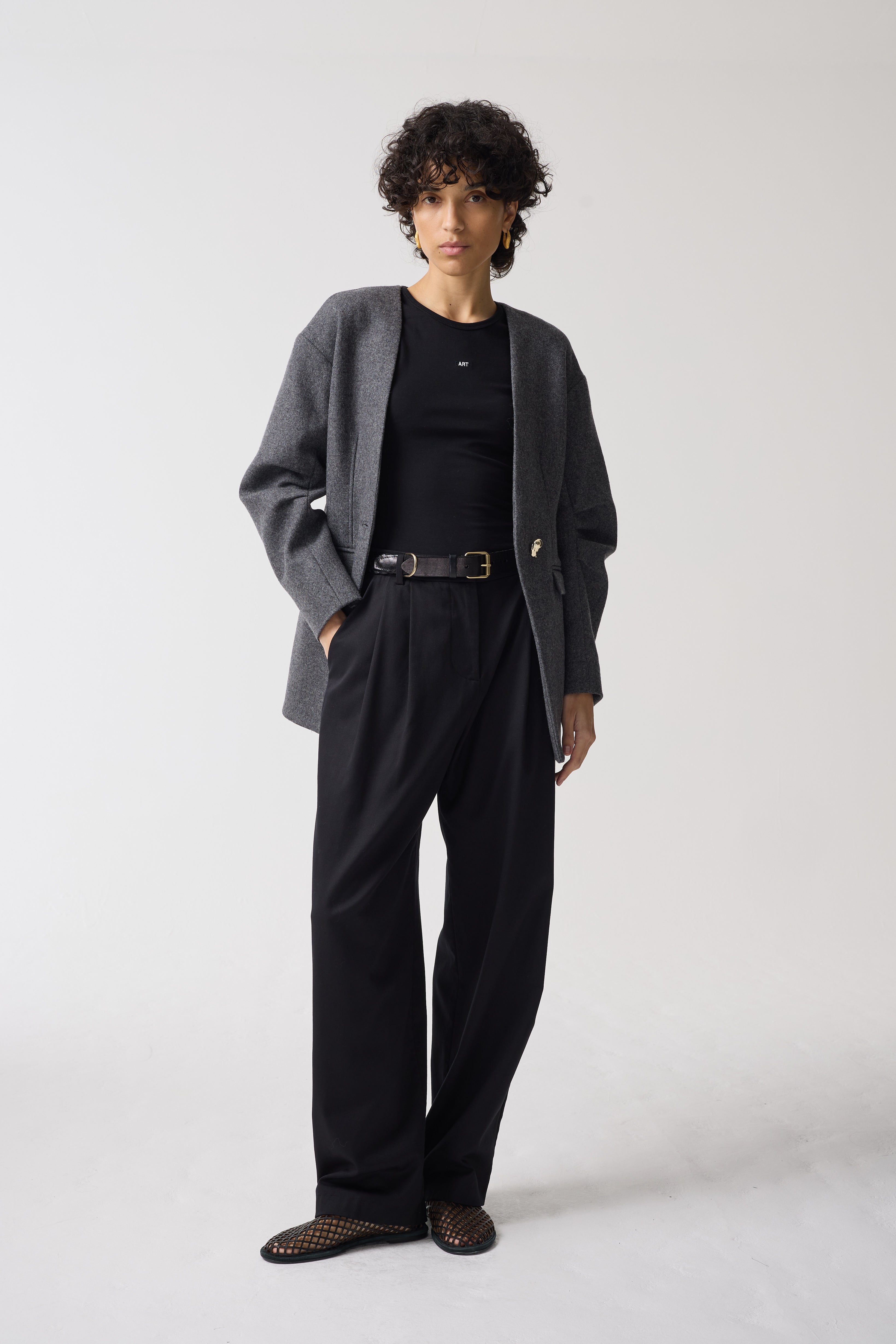 HARLOW GREY MARL JACKET