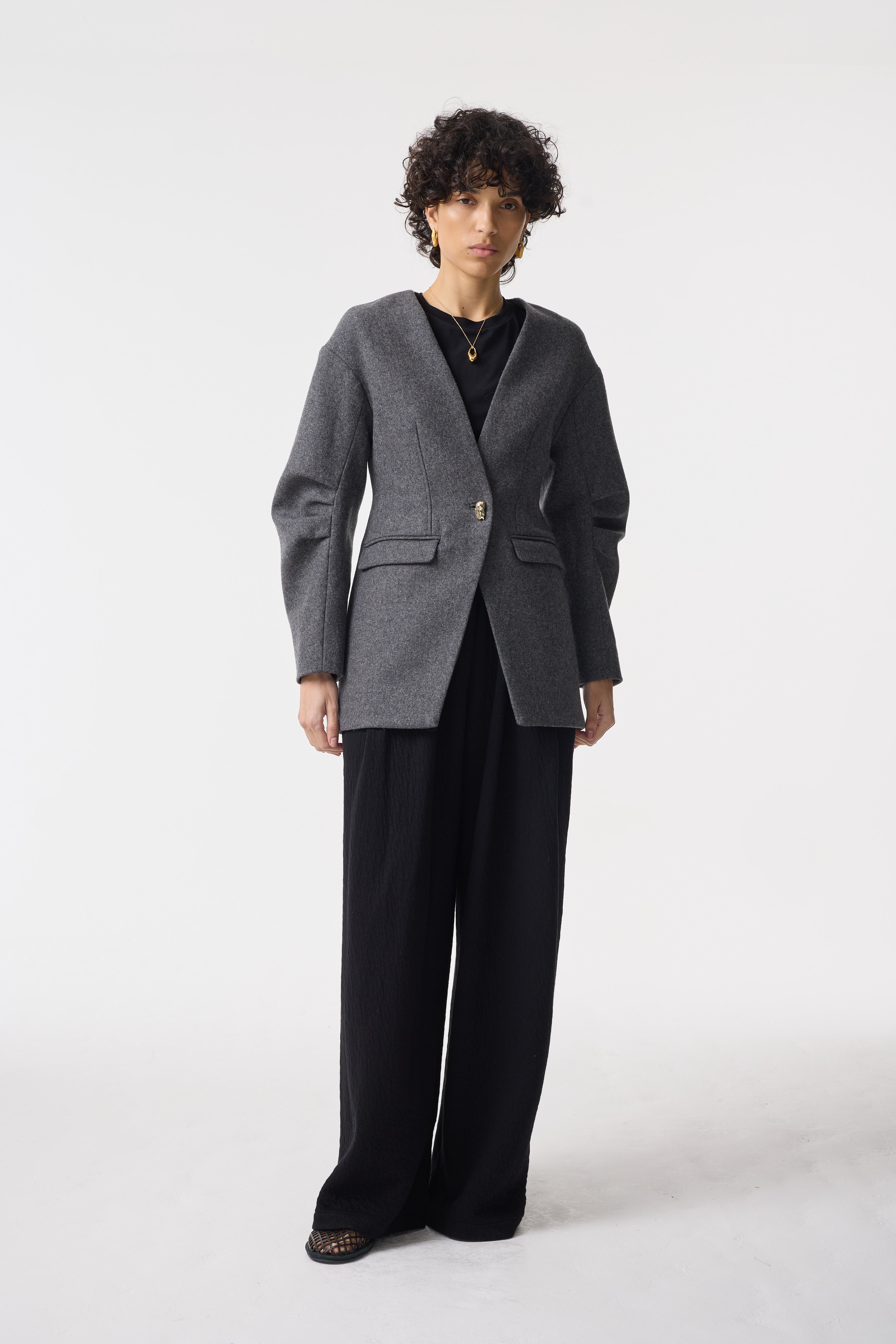 HARLOW GREY MARL JACKET