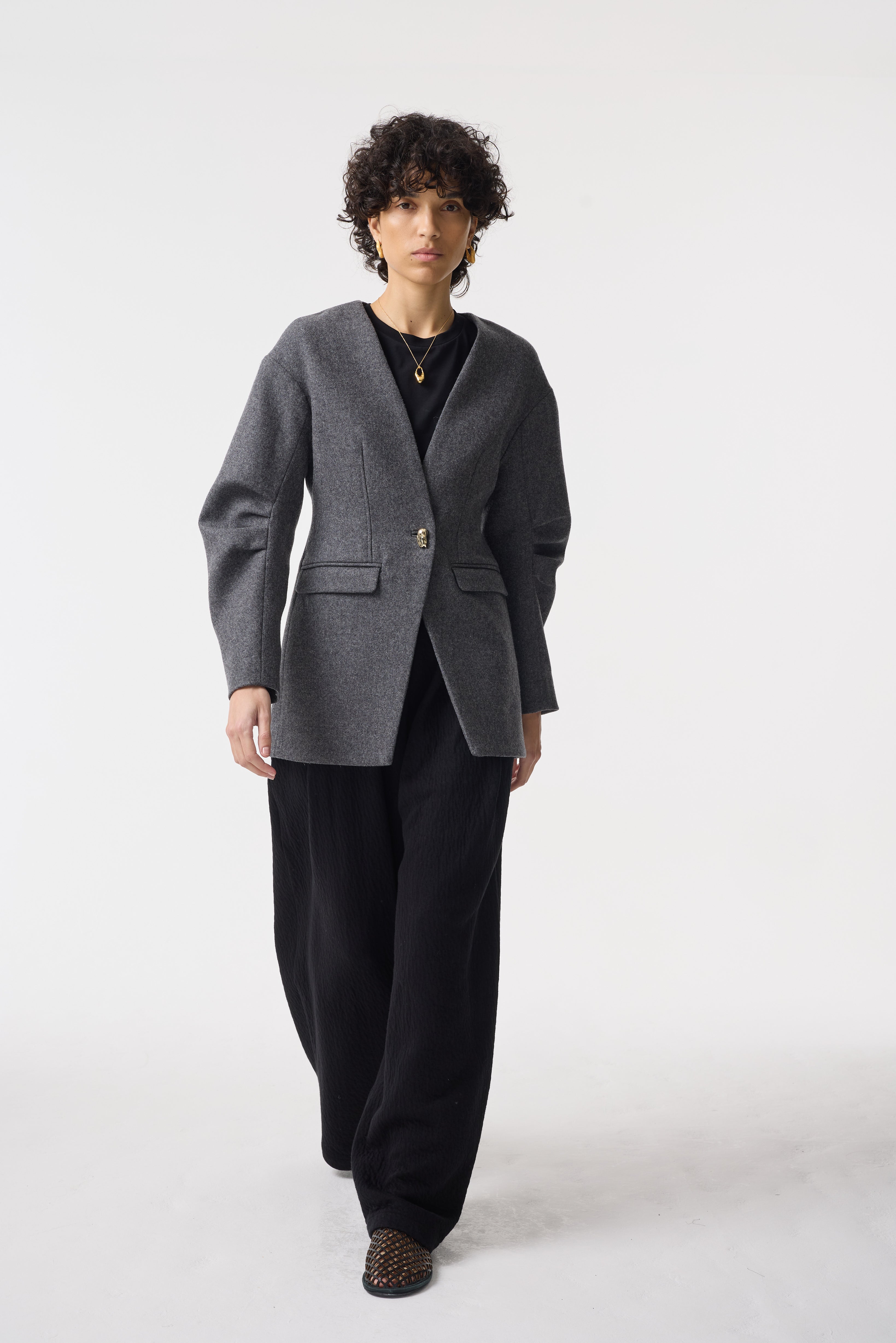 HARLOW GREY MARL JACKET