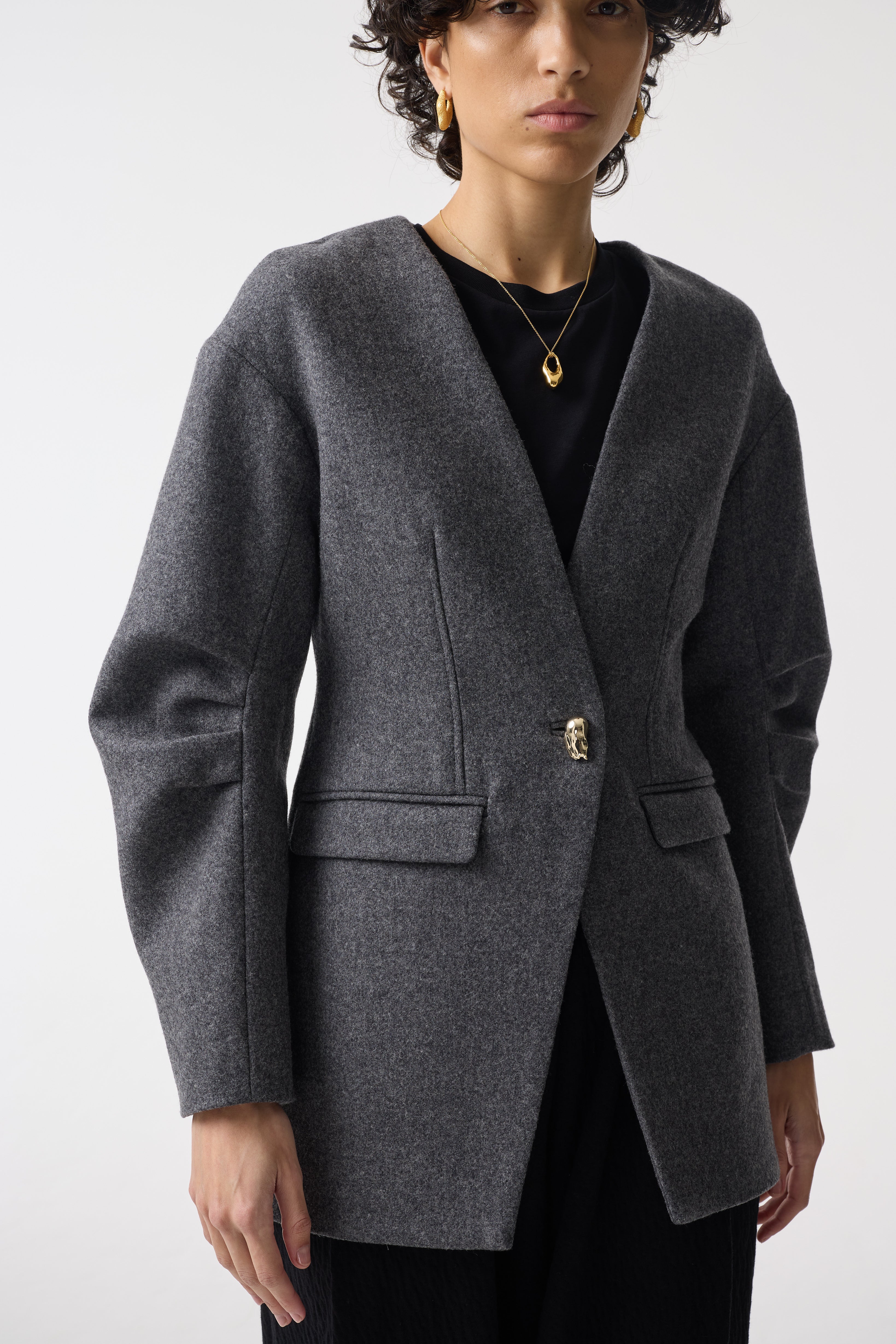 HARLOW GREY MARL JACKET