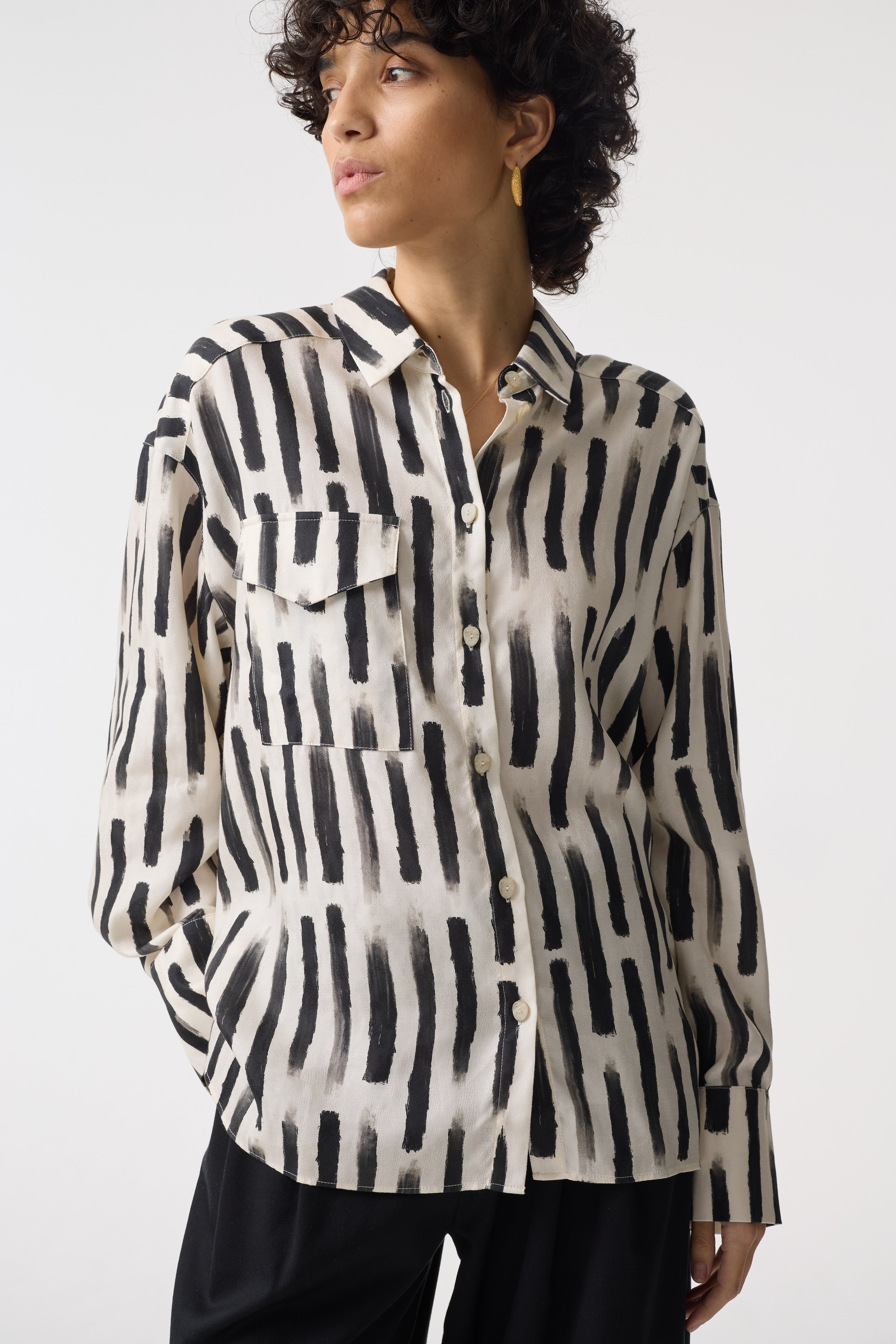ROBBIE BRUSH STROKE PRINT SHIRT