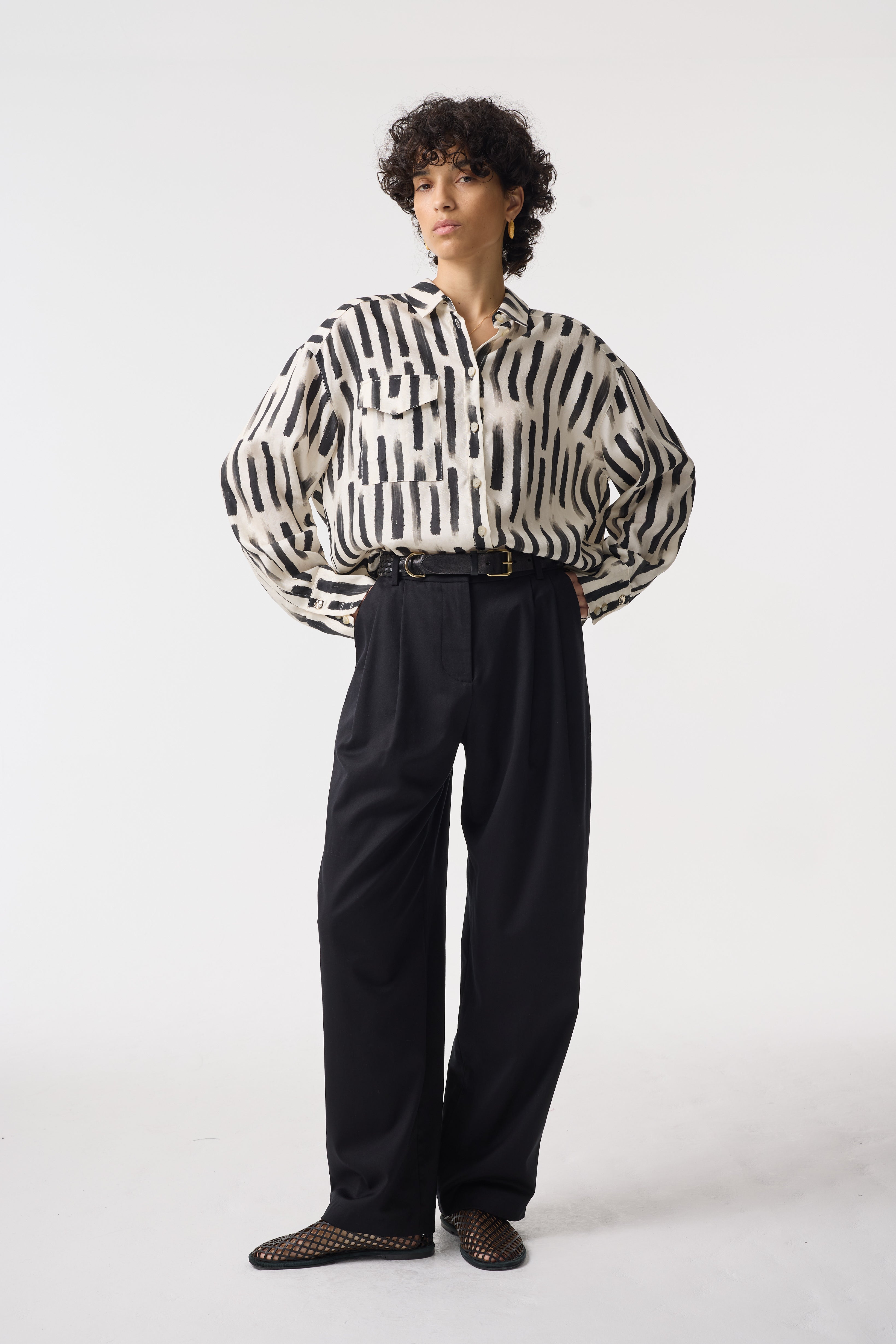 ROBBIE BRUSH STROKE PRINT SHIRT