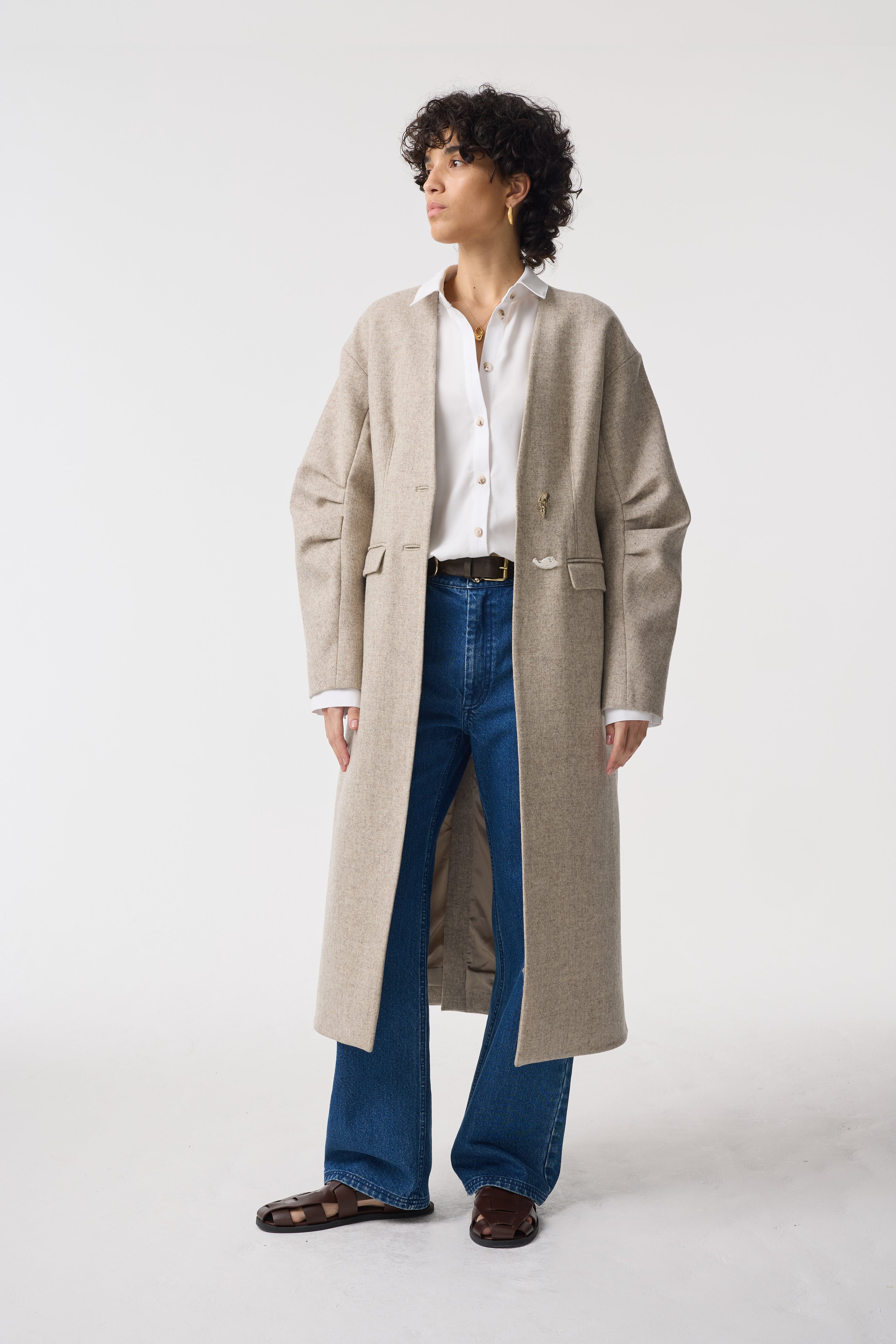 RILEY NATURAL UNDYED COAT
