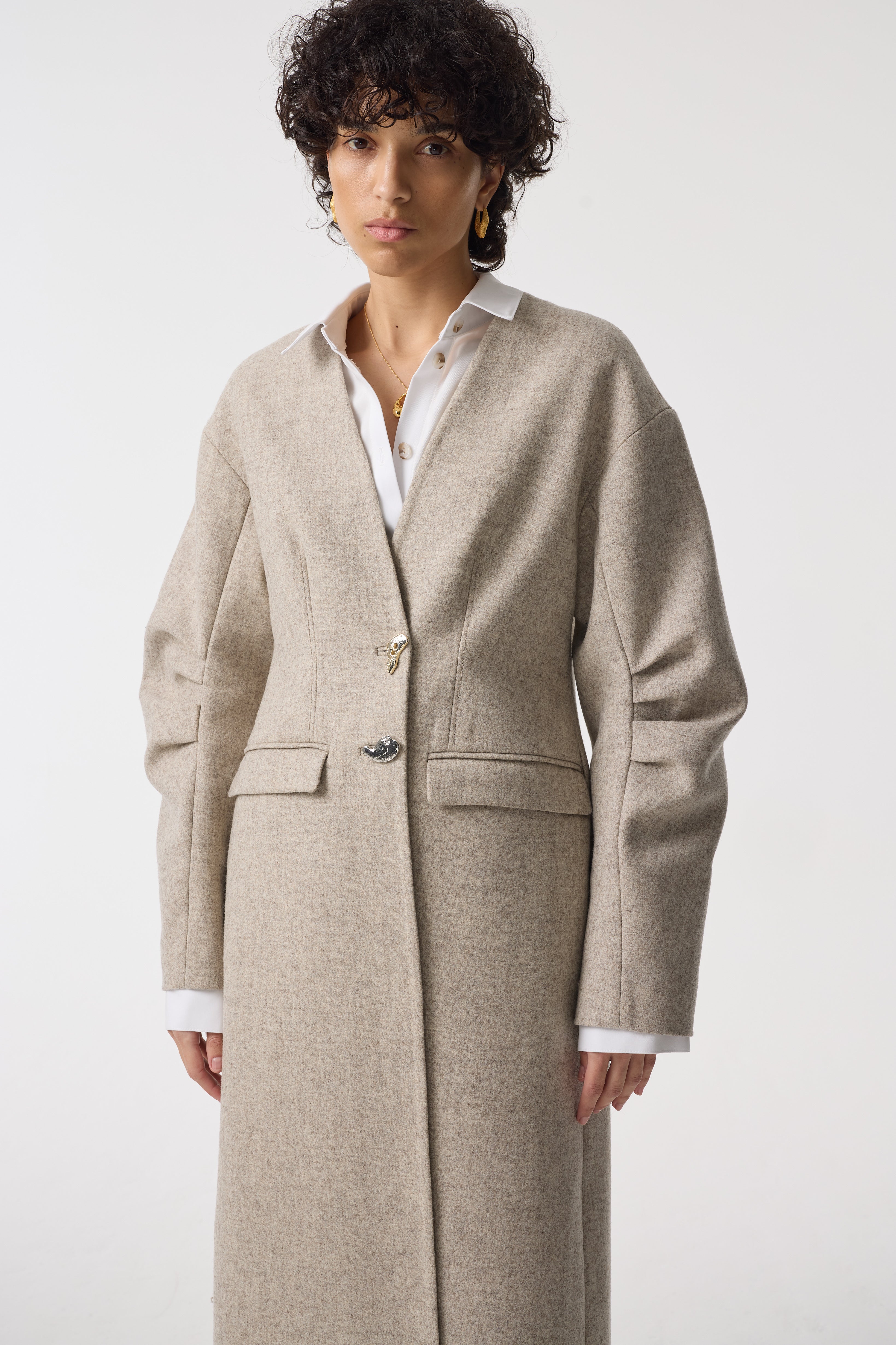 RILEY NATURAL UNDYED COAT