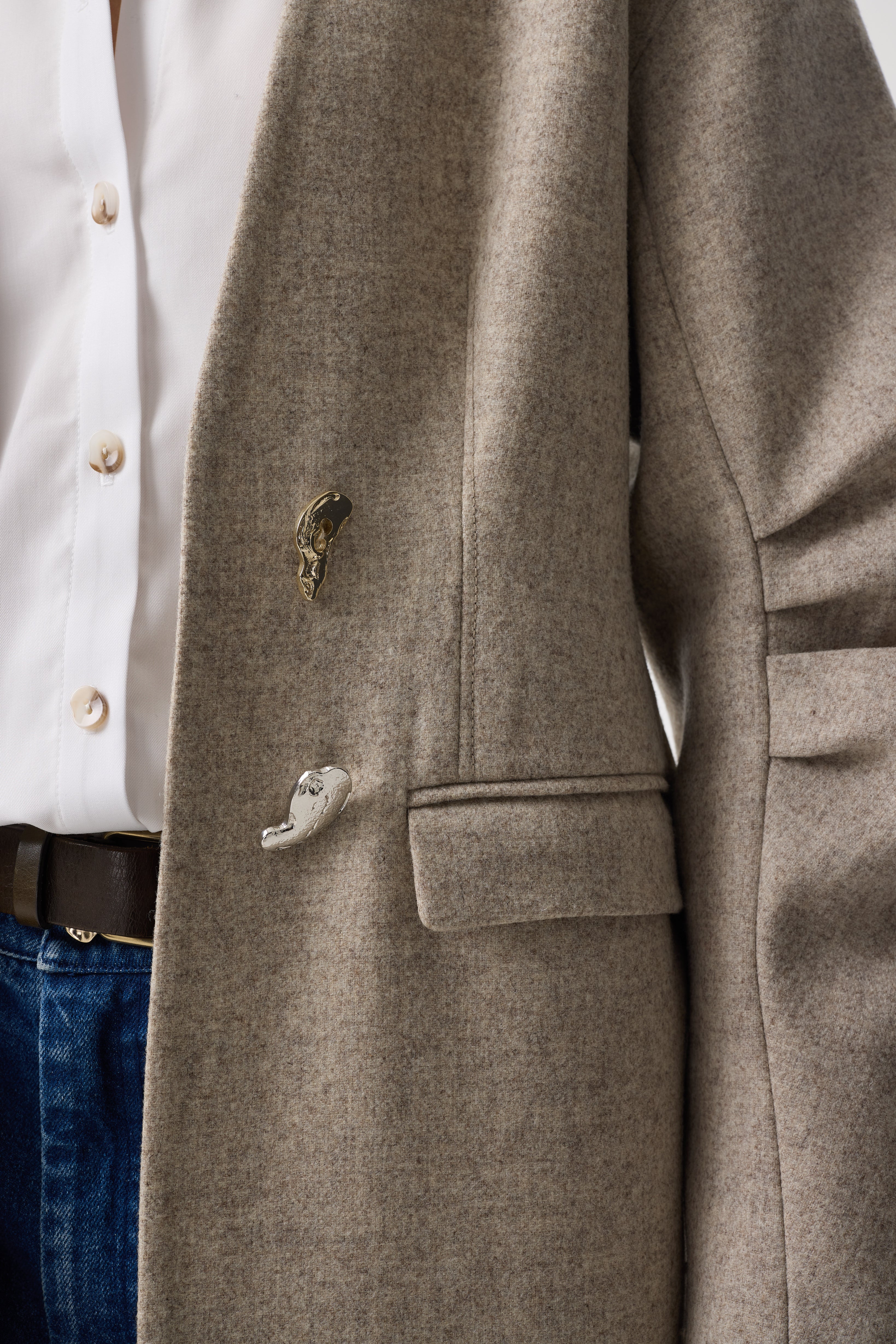 RILEY NATURAL UNDYED COAT