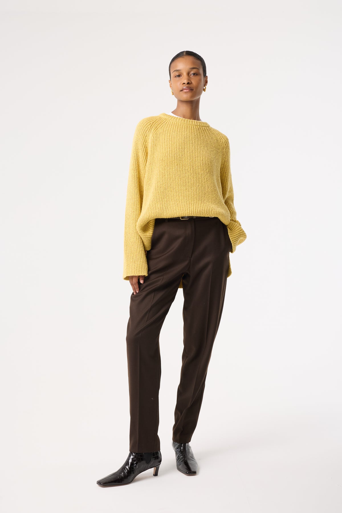 AMARA YELLOW/BROWN MARL JUMPER