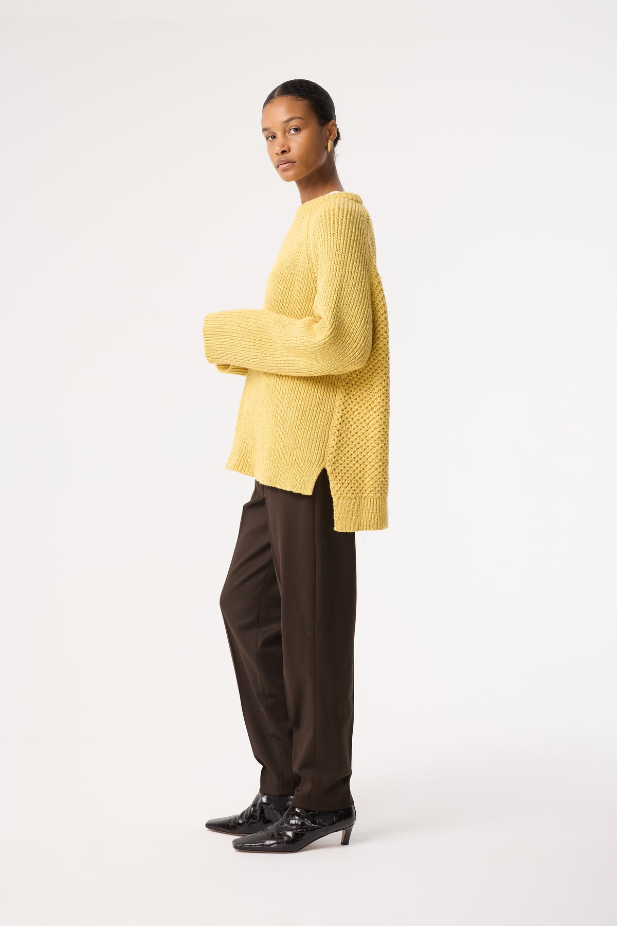 AMARA YELLOW/BROWN MARL JUMPER
