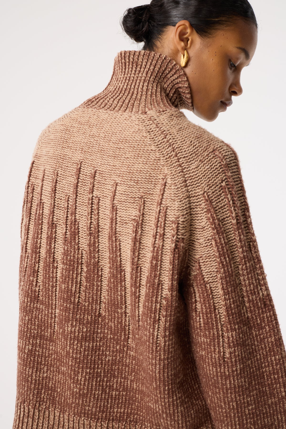 EMERIE BROWN CONTRAST JUMPER