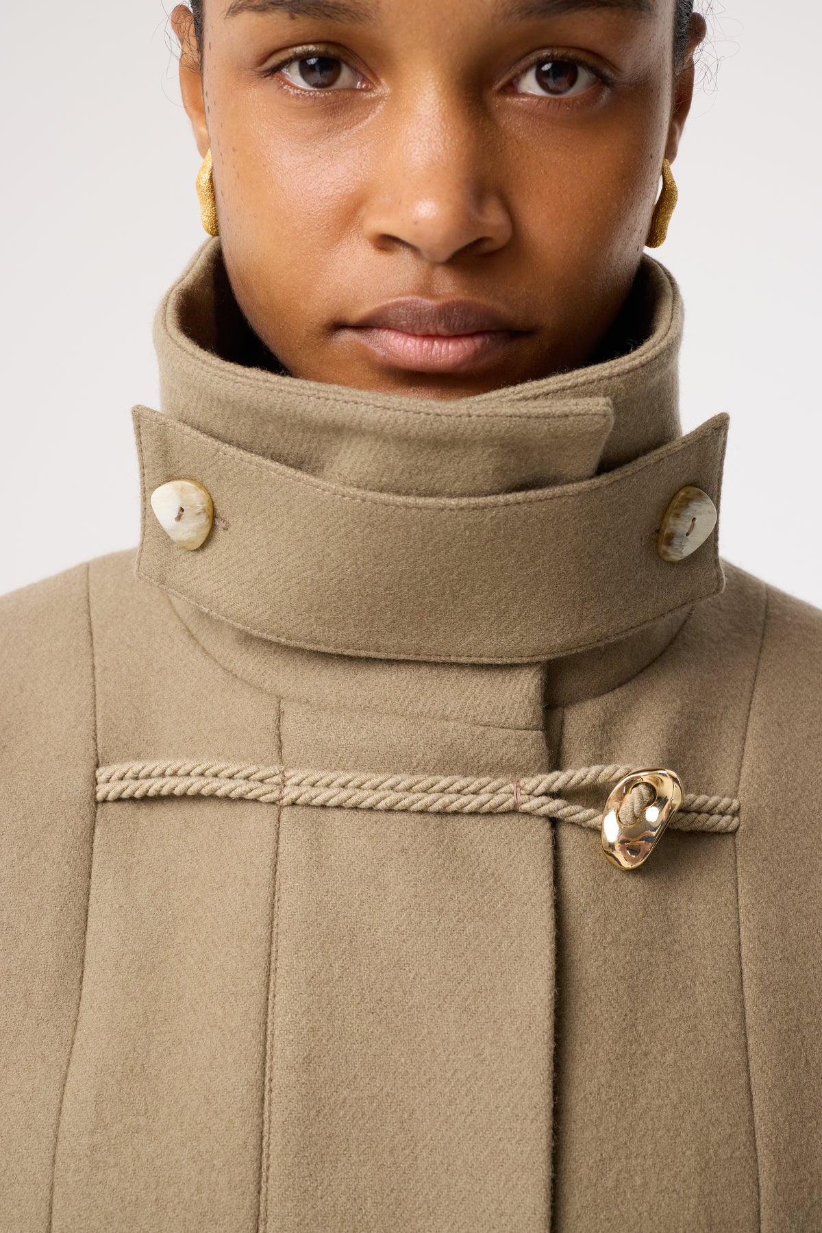 MALIA WARM GREY WOOL COAT