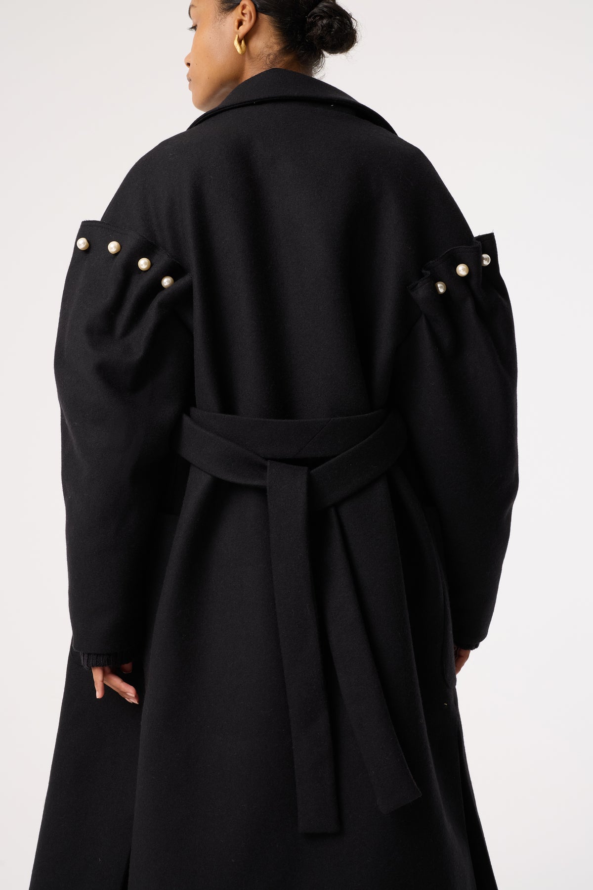 WREN BLACK 100% WOOL COAT