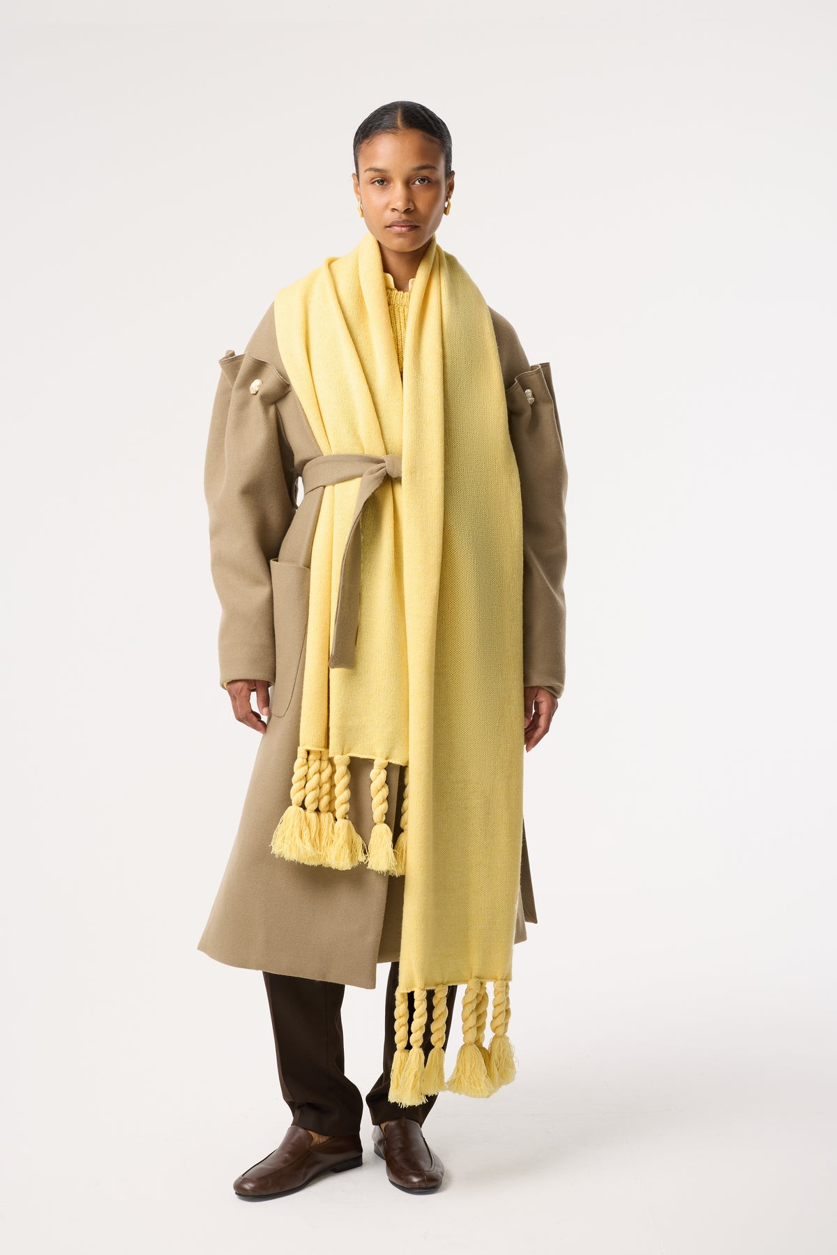 ZARIA WARM GREY WOOL COAT
