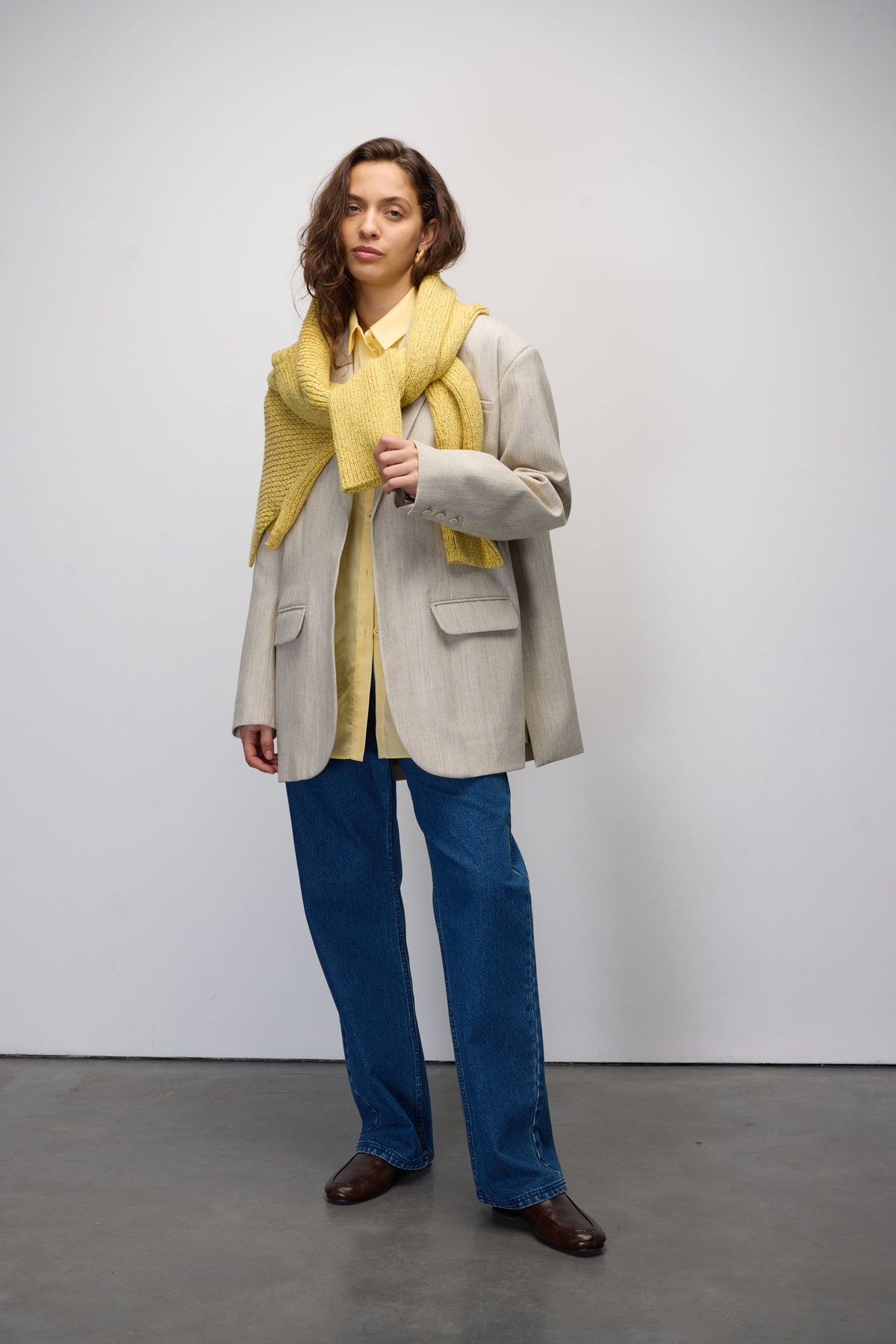 AMARA YELLOW/BROWN MARL JUMPER