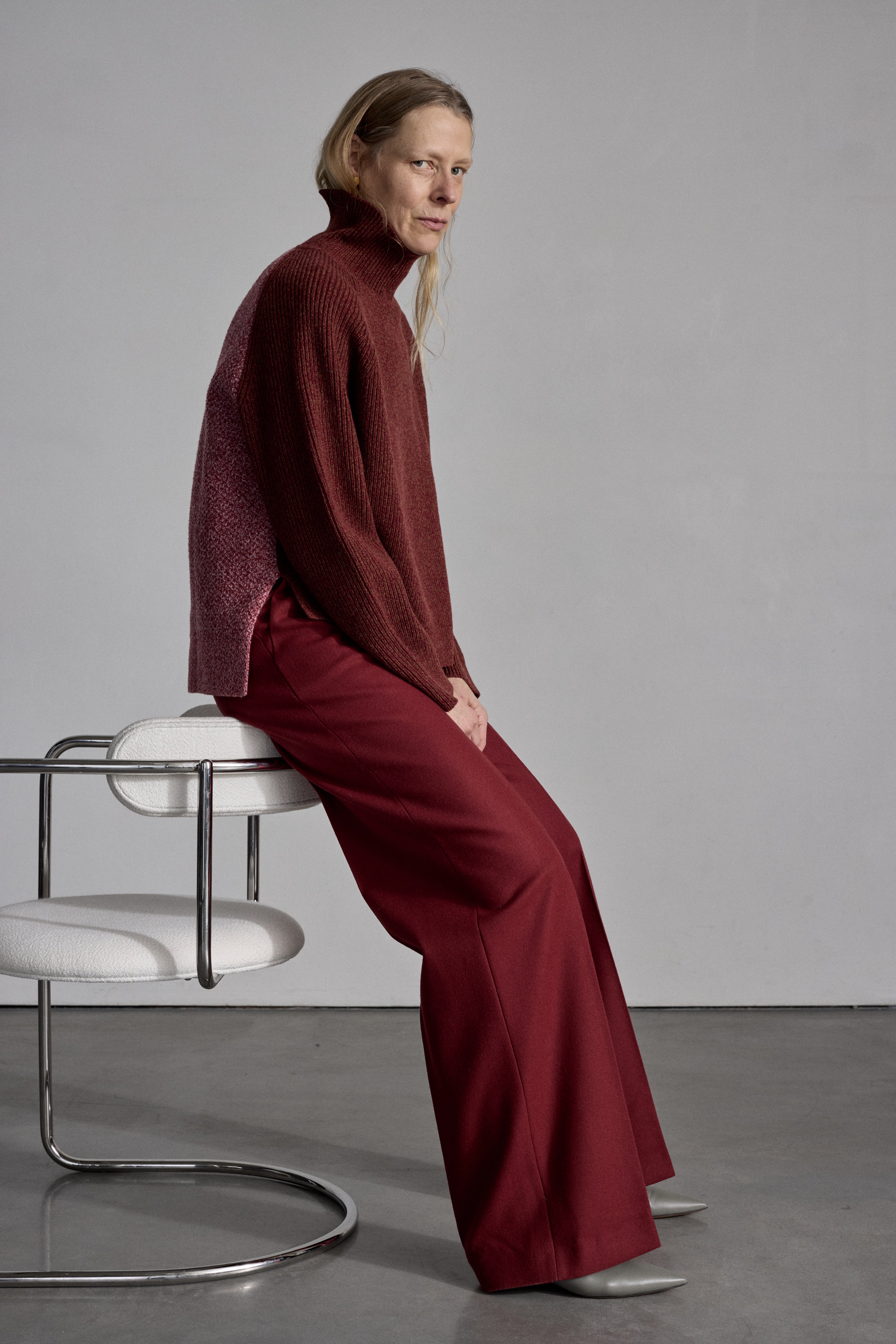 CHAYA BURGUNDY MARL JUMPER