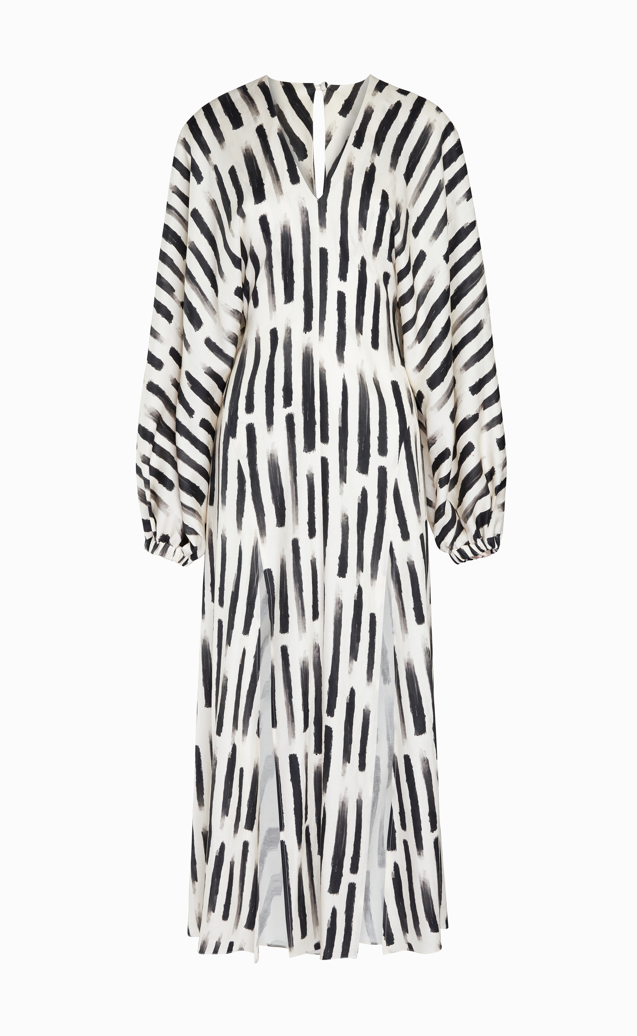 EVIE BRUSH STROKE PRINT DRESS