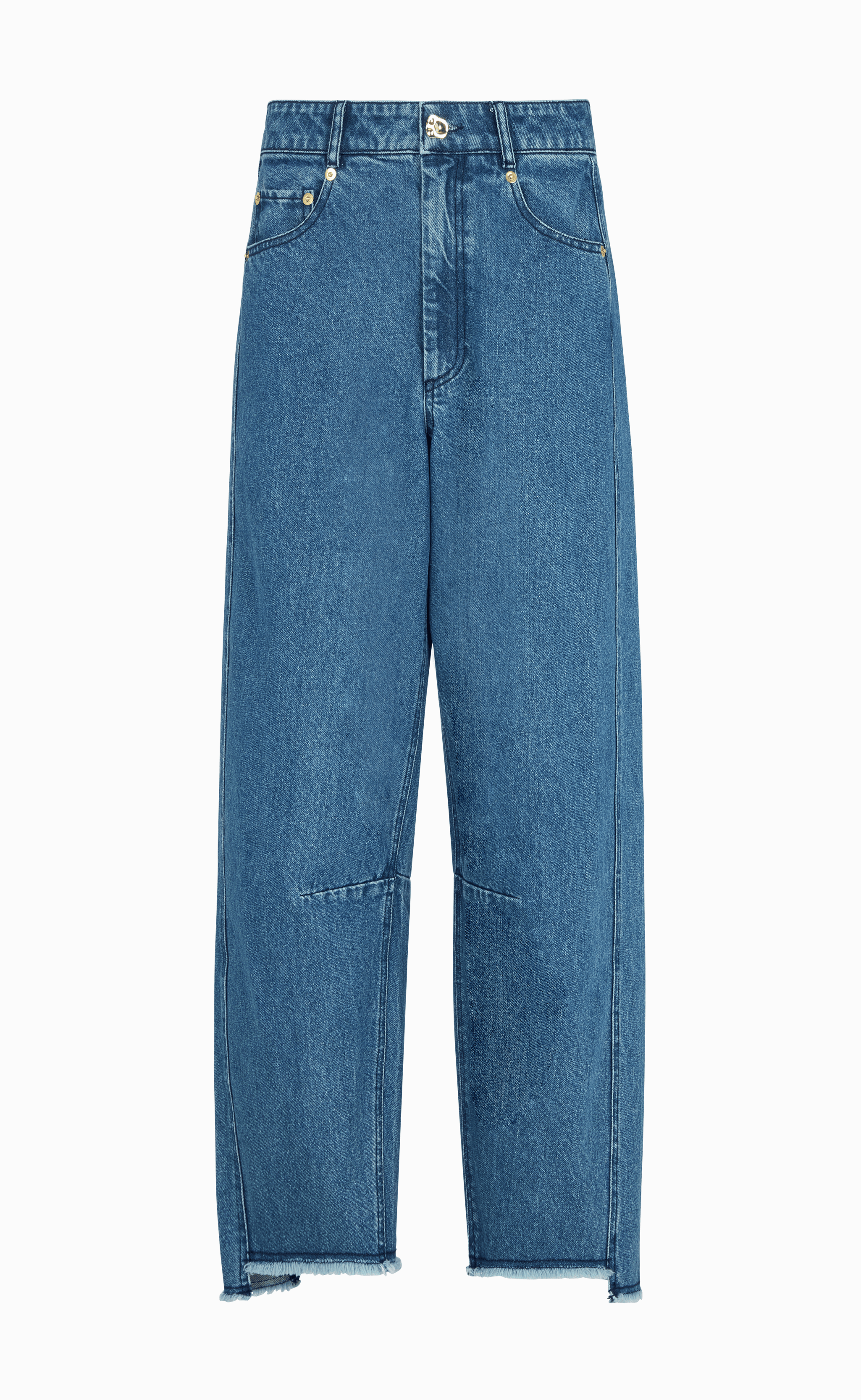 BLAKE MID WASH BLUE BARREL JEANS