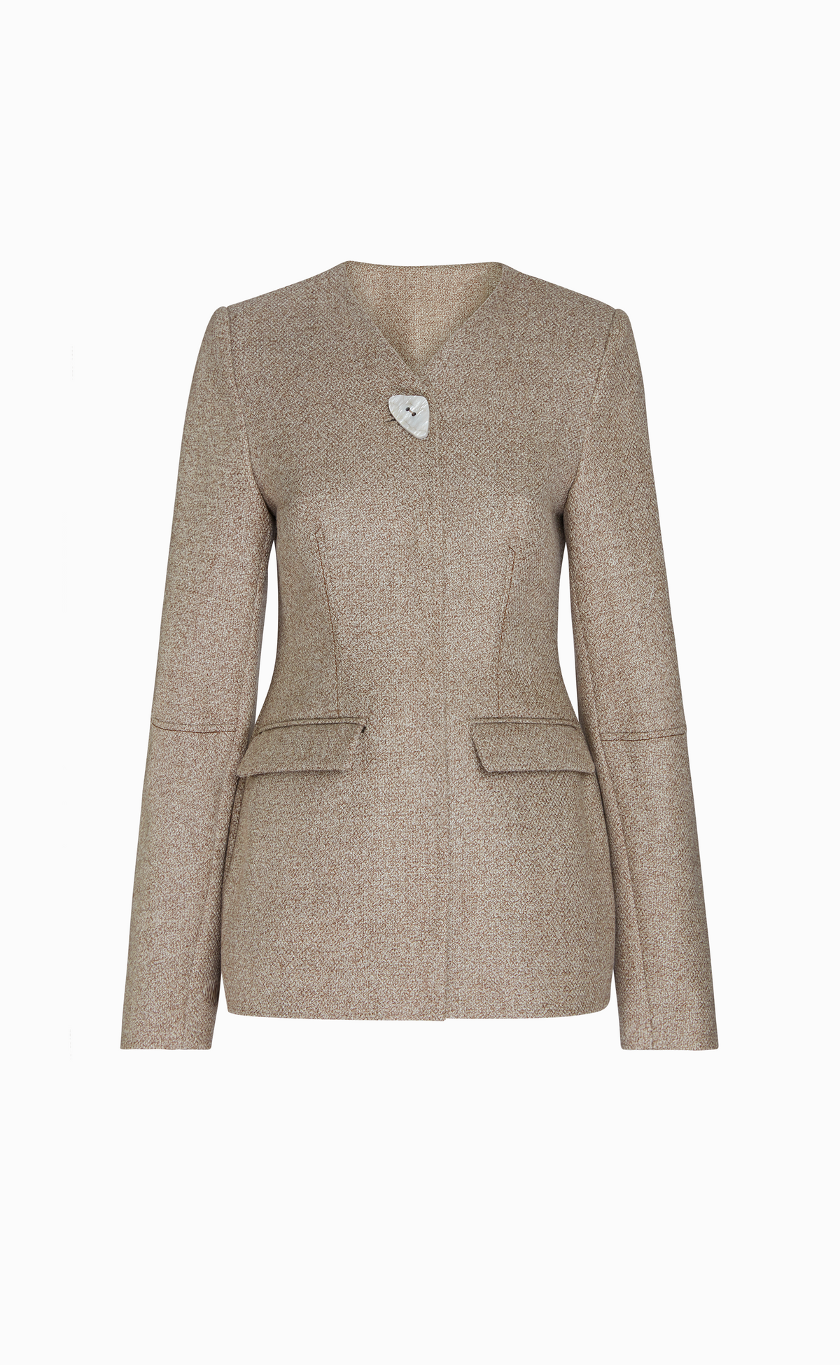 ELSIE UNDYED BROWN JACKET