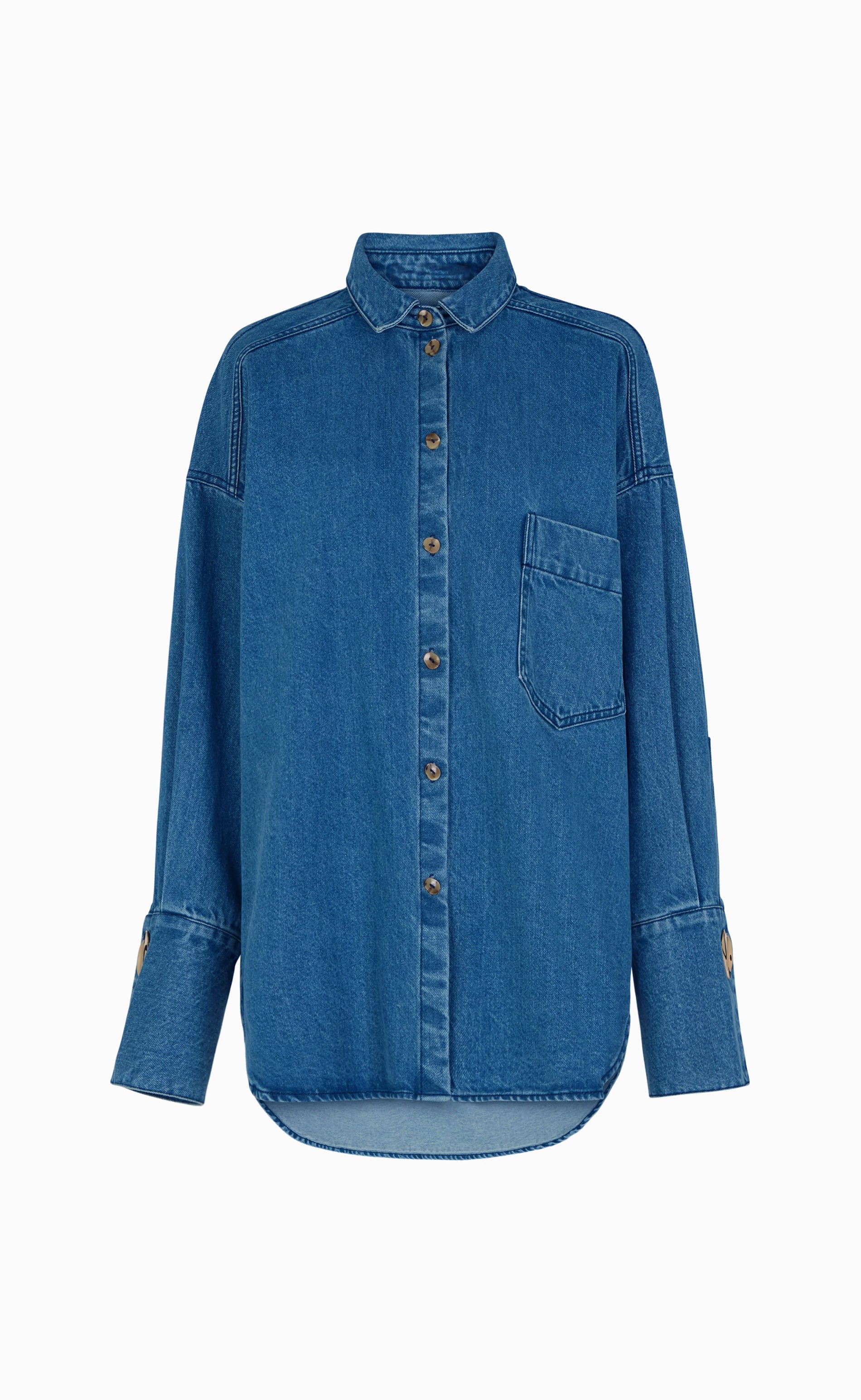 FENELLA MID WASH DENIM SHIRT